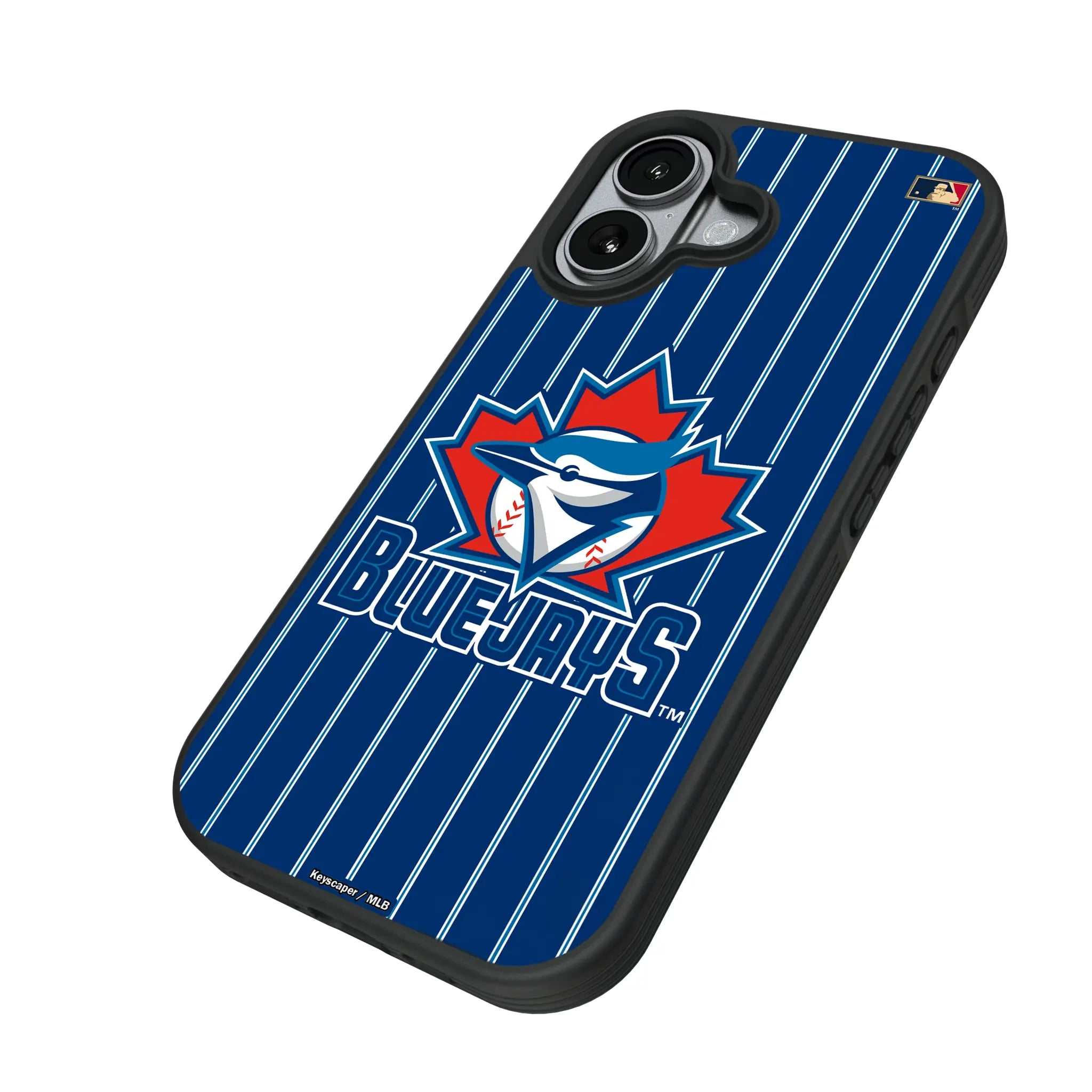 Toronto Blue Jays 1997-2002 - Cooperstown Collection Pinstripe iPhone Bump Phone Case for Apple iPhone - Isometric View#Device_iPhone 17
