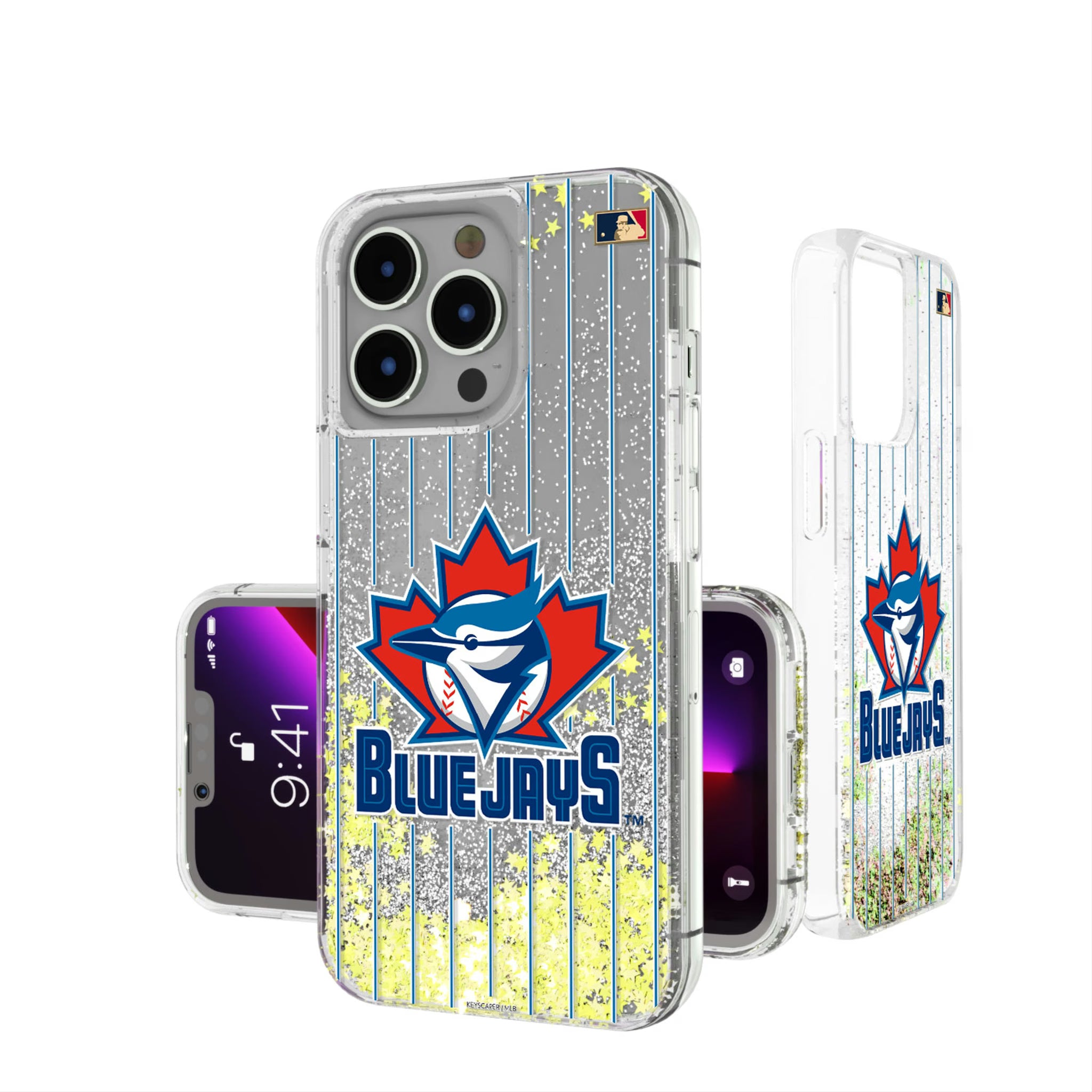 Toronto Blue Jays 1997-2002 - Cooperstown Collection Pinstripe iPhone Glitter Phone Case for Apple iPhone