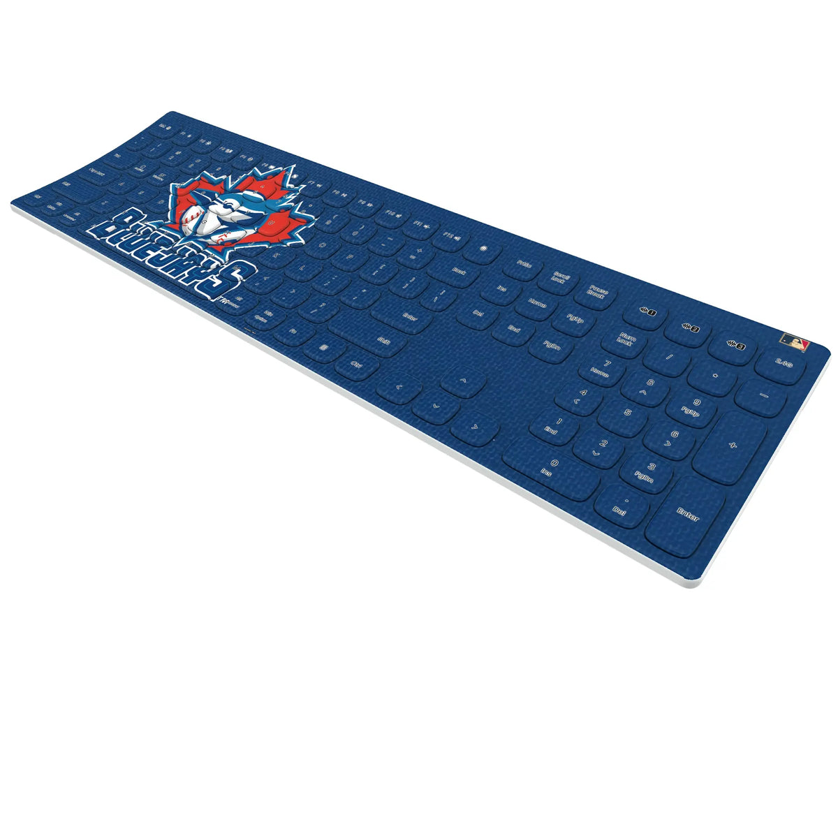 Toronto Blue Jays 1997-2002 - Cooperstown Collection Solid KKB605 Curved Wireless Keyboard - Isometric View