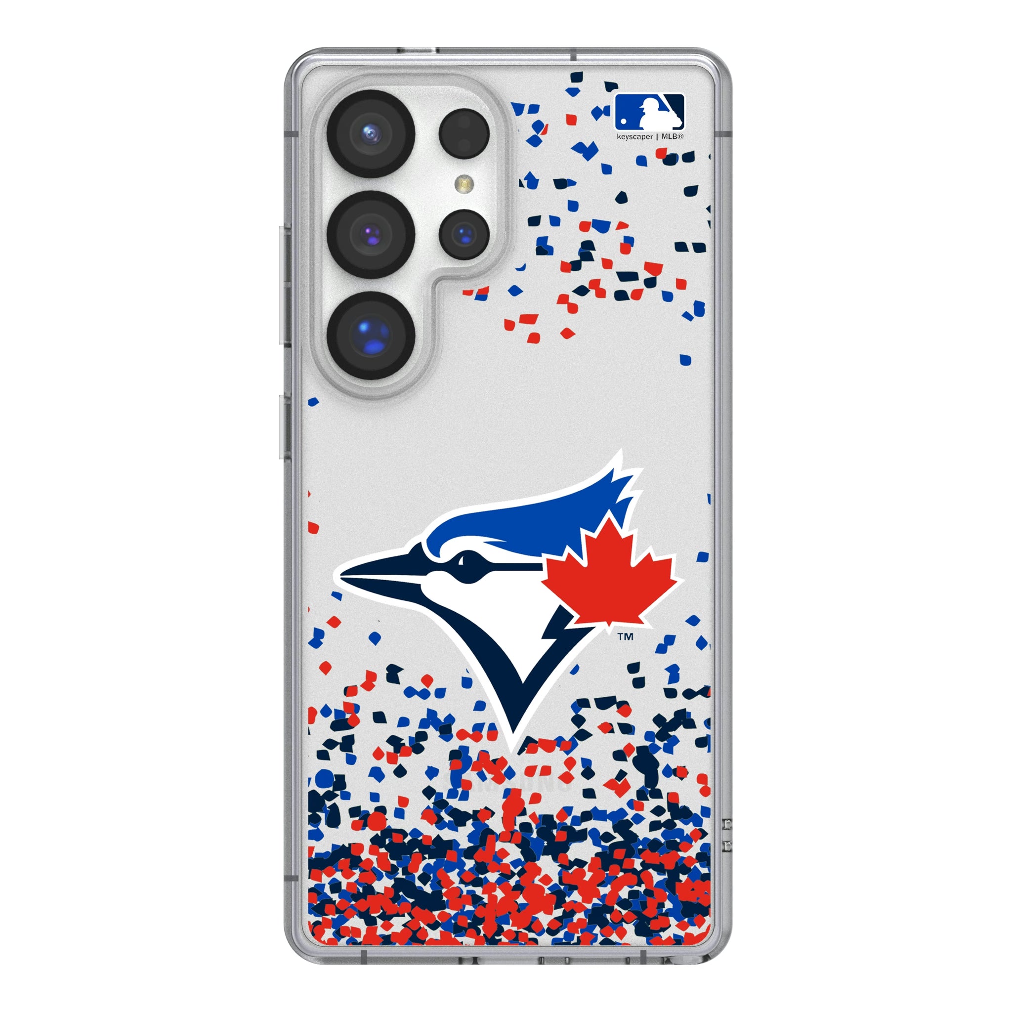 Toronto Blue Jays Confetti Galaxy Clear Phone Case for Samsung Galaxy