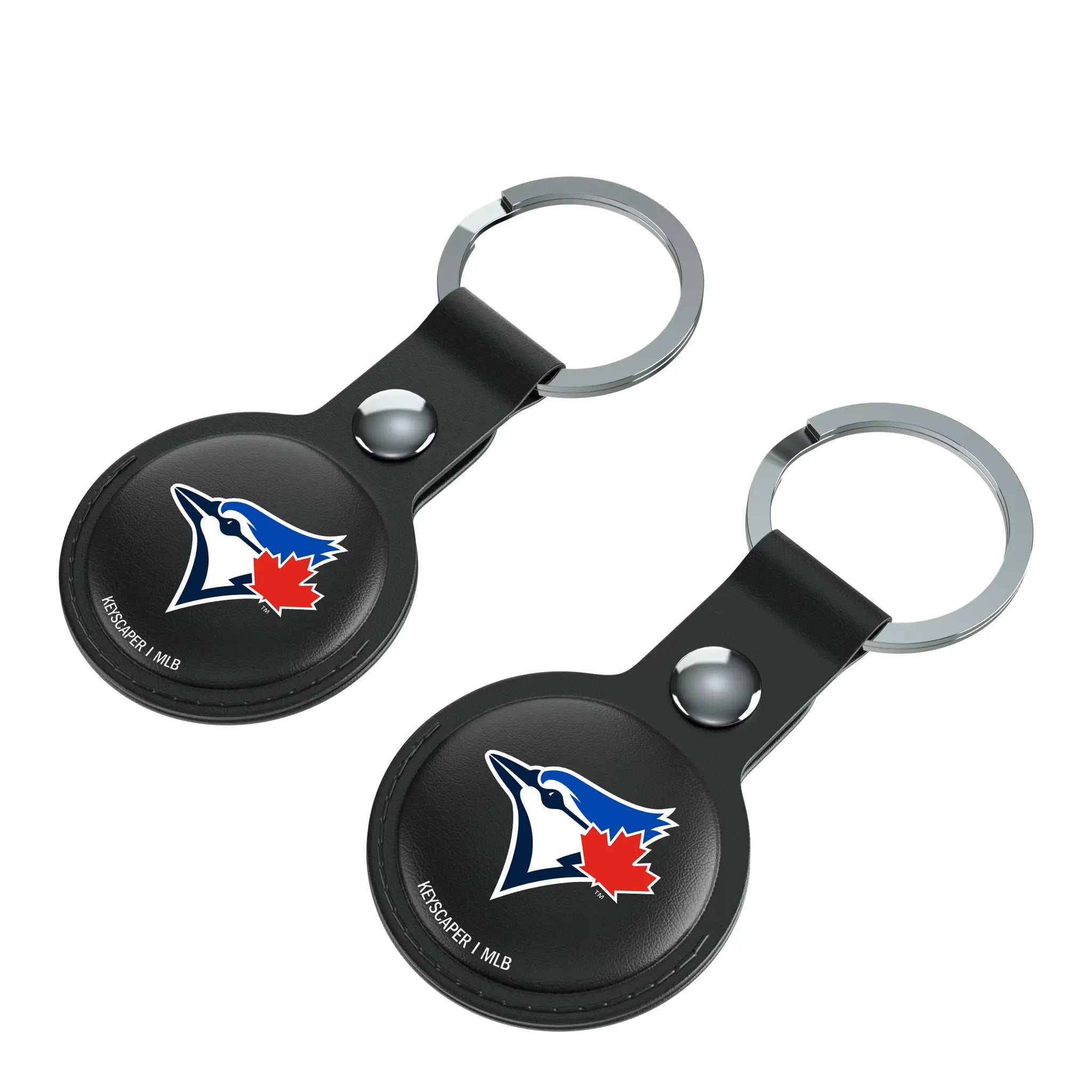 Toronto Blue Jays Insignia AirTag Black Airtag Holder 2-Pack - Isometric View