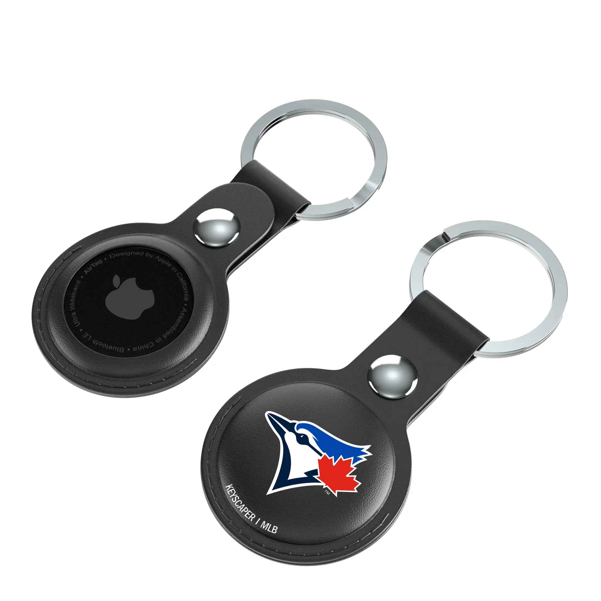 Toronto Blue Jays Insignia AirTag Black Airtag Holder 2-Pack - Isometric View