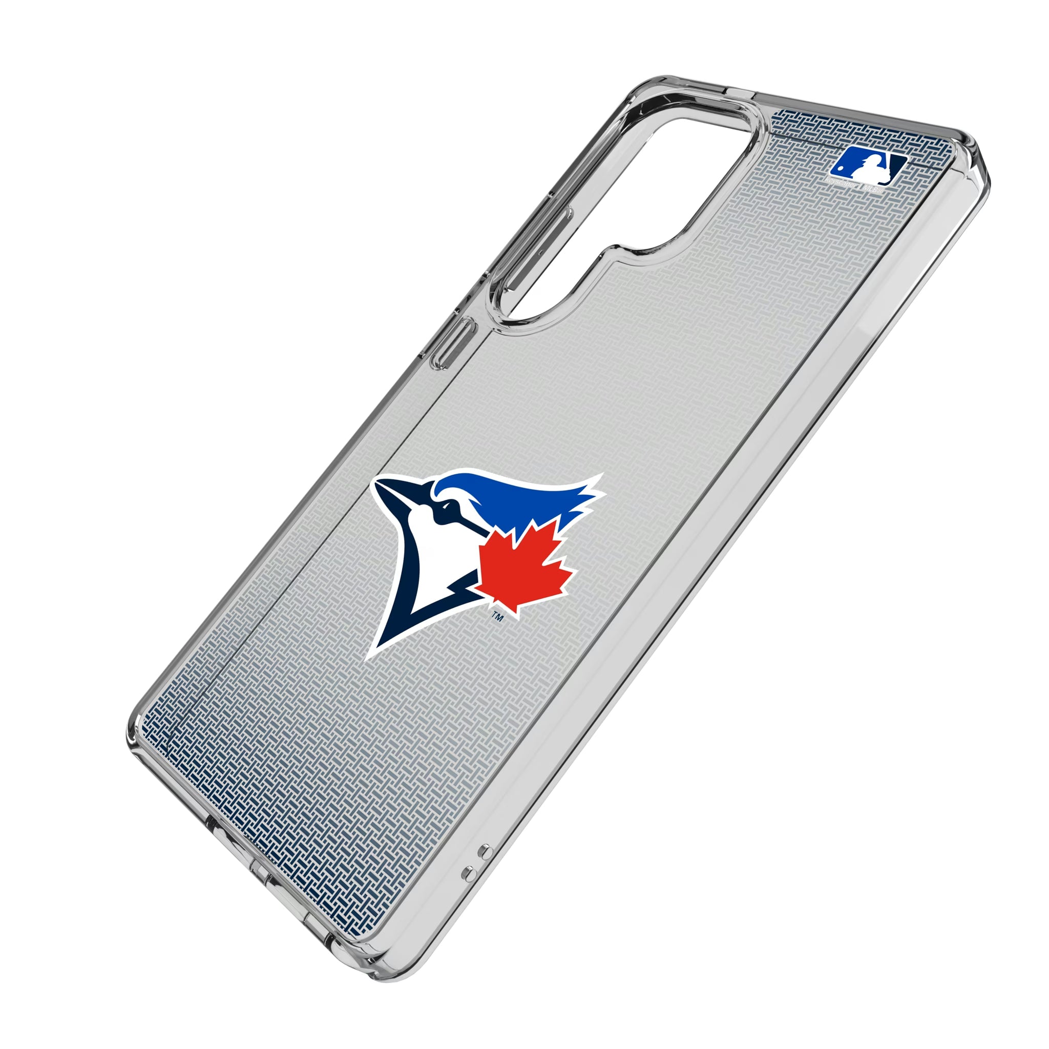 Toronto Blue Jays Linen Galaxy Clear Phone Case for Samsung Galaxy - Isometric View
