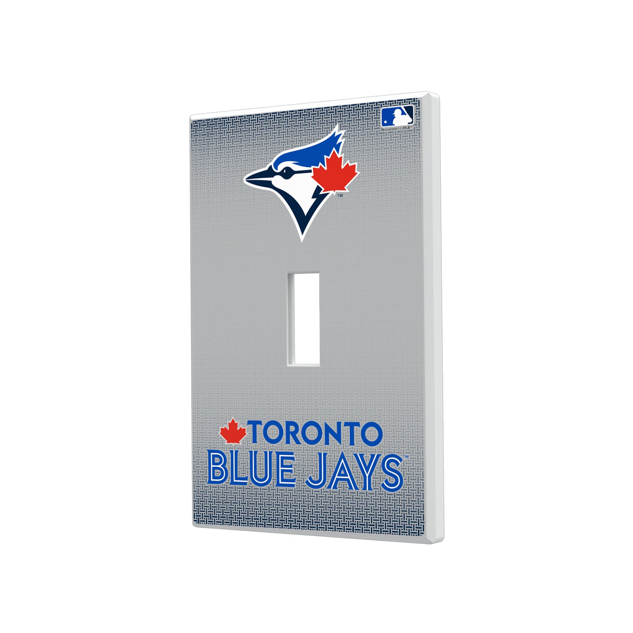 Toronto Blue Jays Linen Hidden-Screw Light Switch Plate#Style_Single Toggle