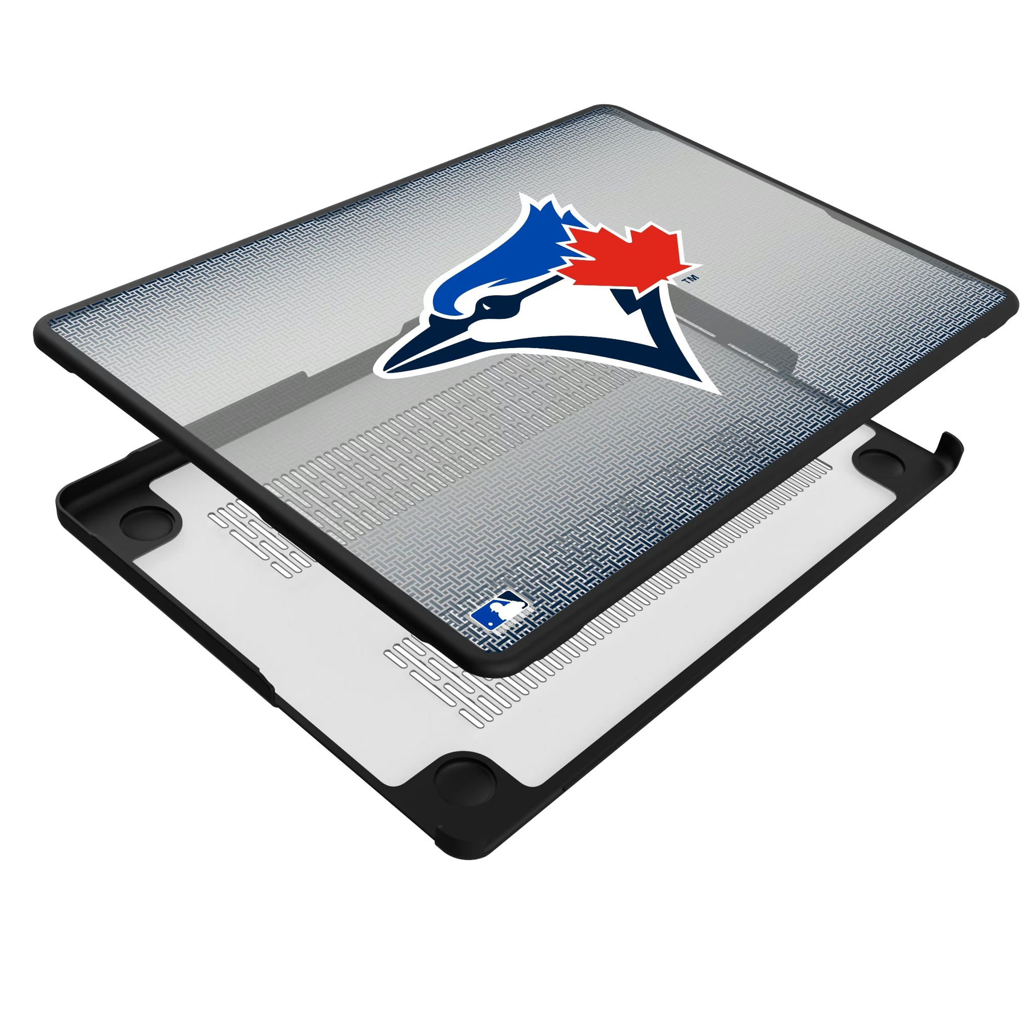 Toronto Blue Jays Linen MacBook Laptop Case for Apple MacBook - Isometric View#Device_MacBook Pro (14-inch, 2021) / MacBook Pro (14-inch, 2023) / MacBook Pro (14-inch, 2024)