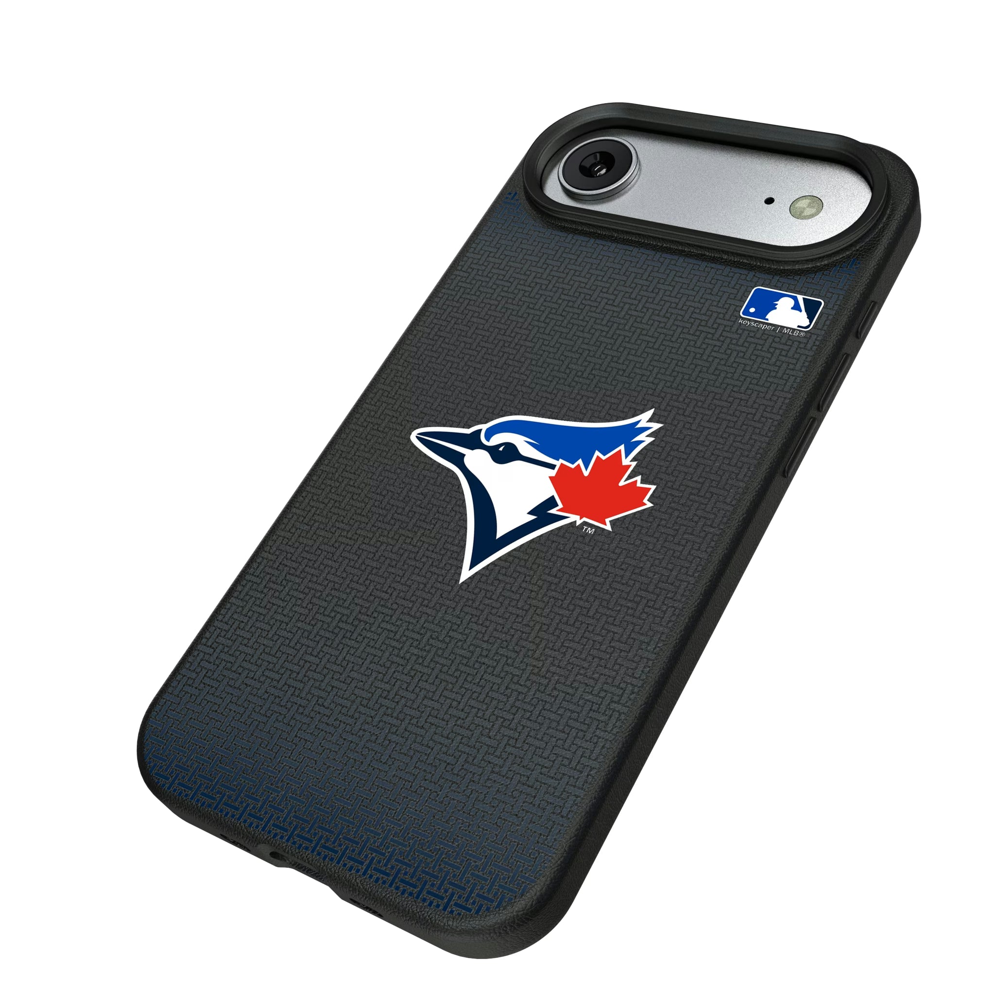 Toronto Blue Jays Linen iPhone MagSafe Compatible Phone Case for Apple iPhone - Isometric View#Device_iPhone Air