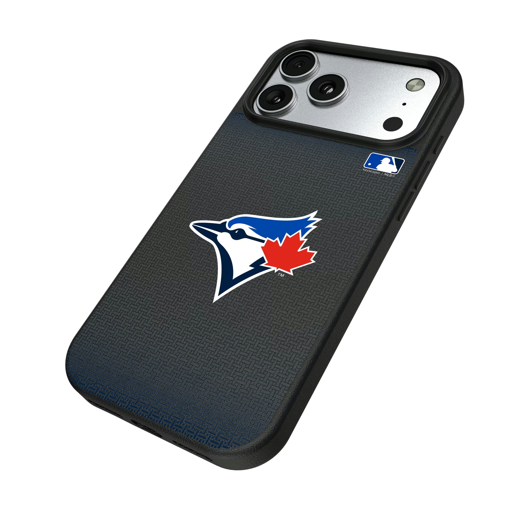 Toronto Blue Jays Linen iPhone MagSafe Compatible Phone Case for Apple iPhone - Isometric View#Device_iPhone 17 Pro Max