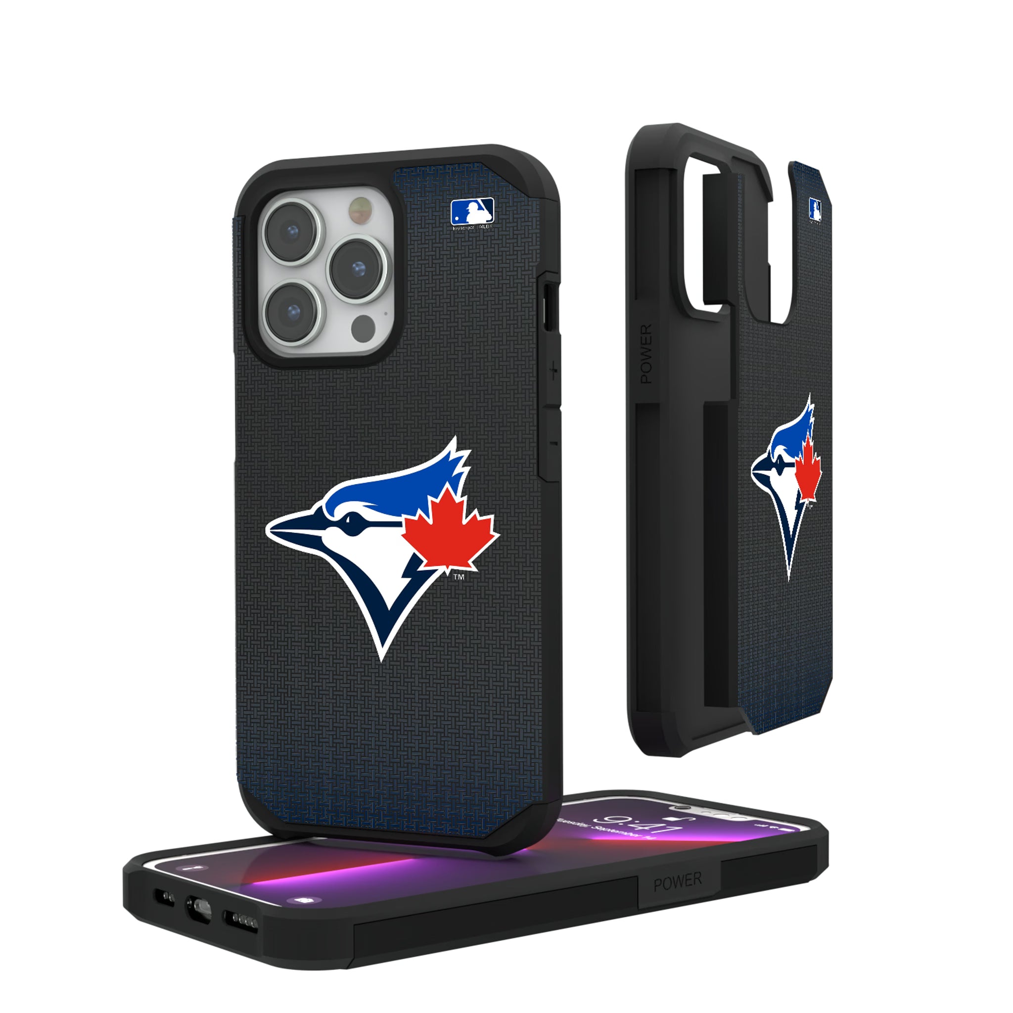 Toronto Blue Jays Linen iPhone Rugged Phone Case for Apple iPhone#Device_iPhone 13 Pro
