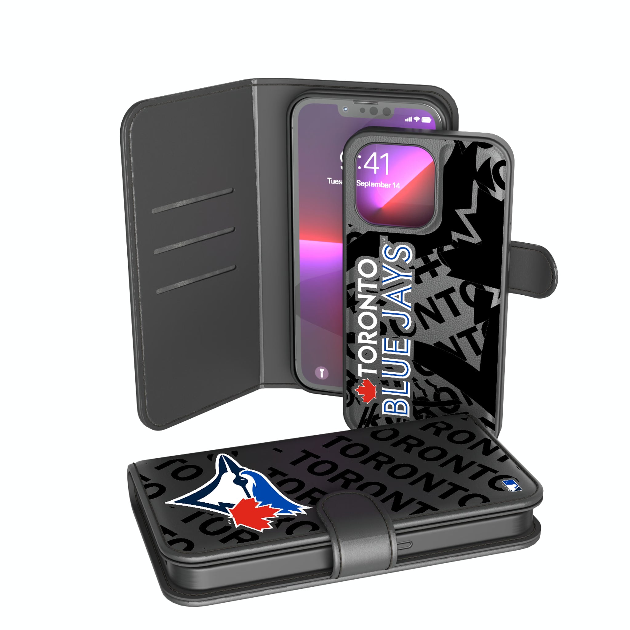 Toronto Blue Jays Monocolor Tilt iPhone Wallet Phone Case for Apple iPhone