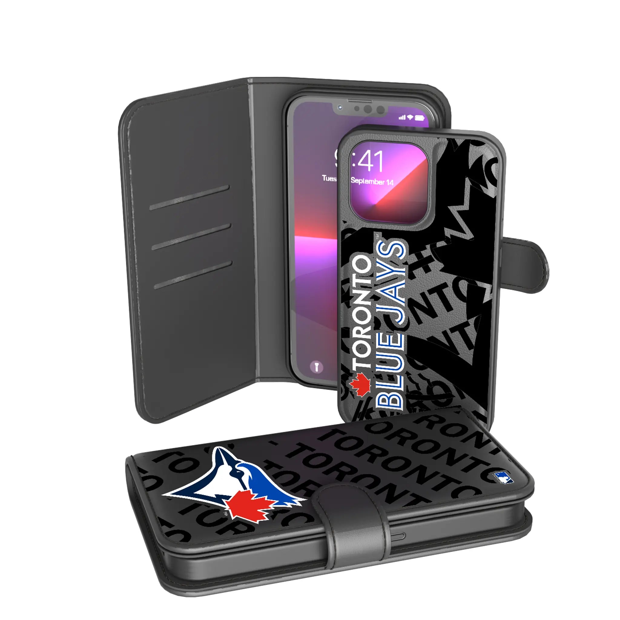 Toronto Blue Jays Monocolor Tilt iPhone Wallet Phone Case for Apple iPhone