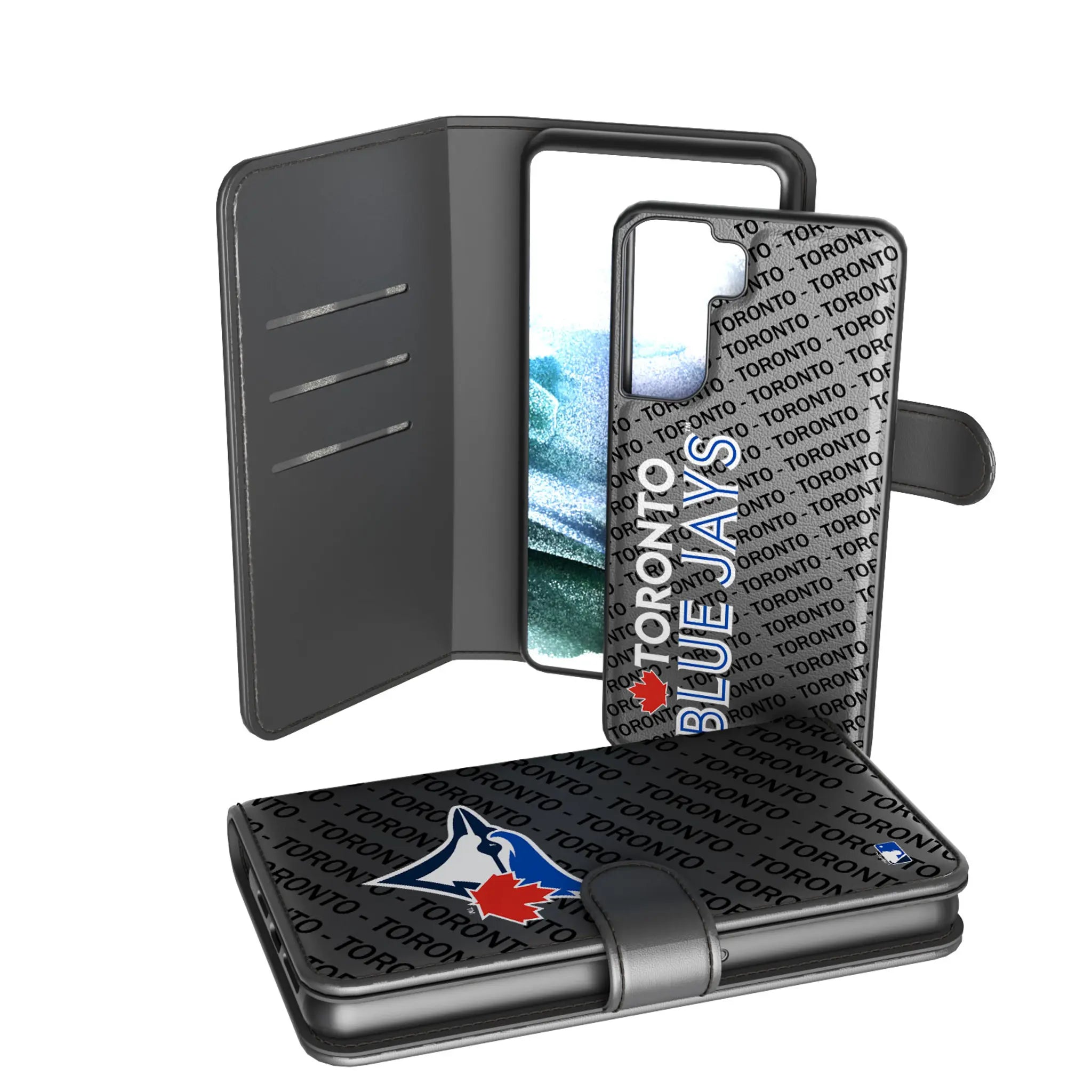 Toronto Blue Jays Monocolor Tilt Galaxy Wallet Phone Case for Samsung Galaxy