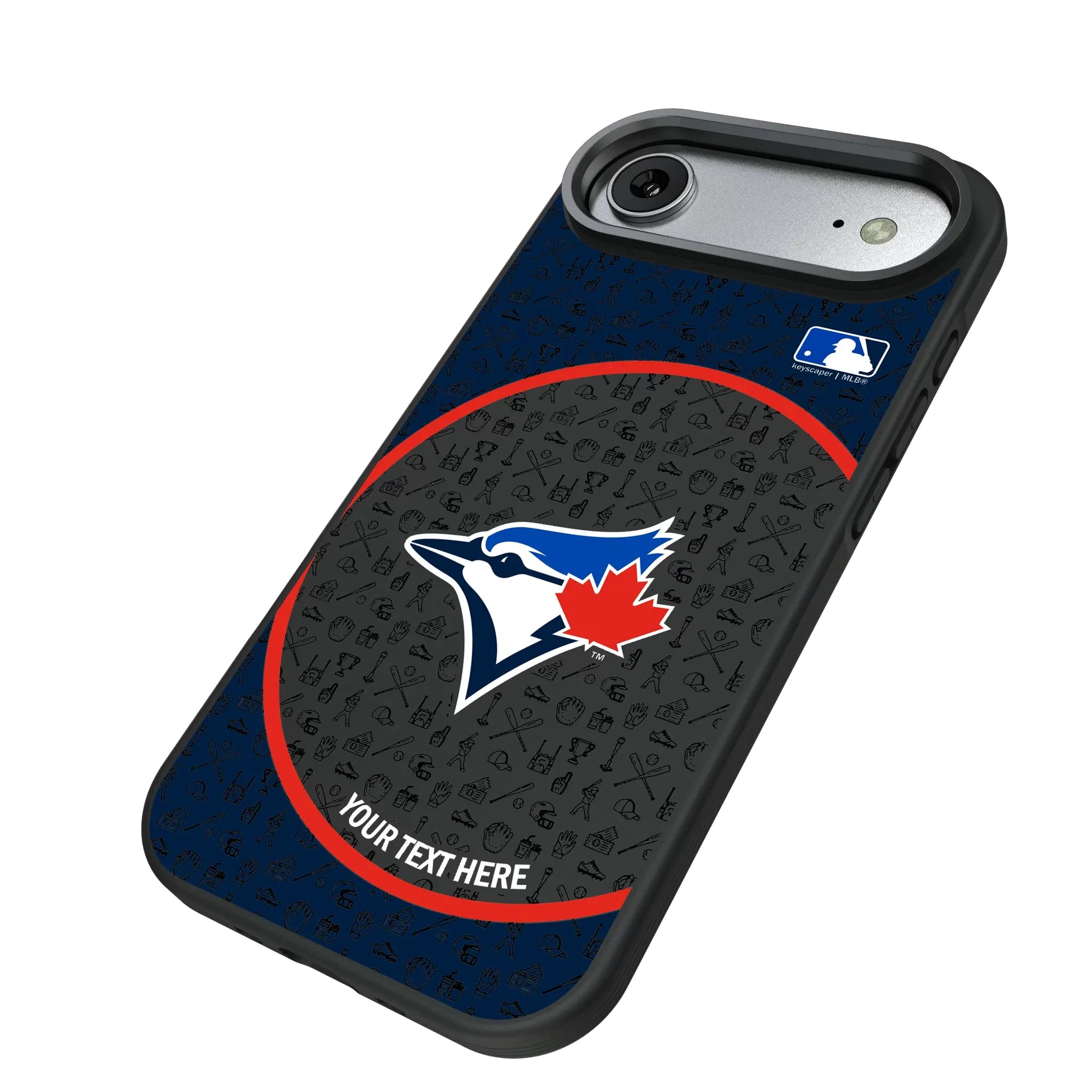 Toronto Blue Jays Personalized Circle iPhone Bump Phone Case for Apple iPhone - Isometric View#Device_iPhone Air