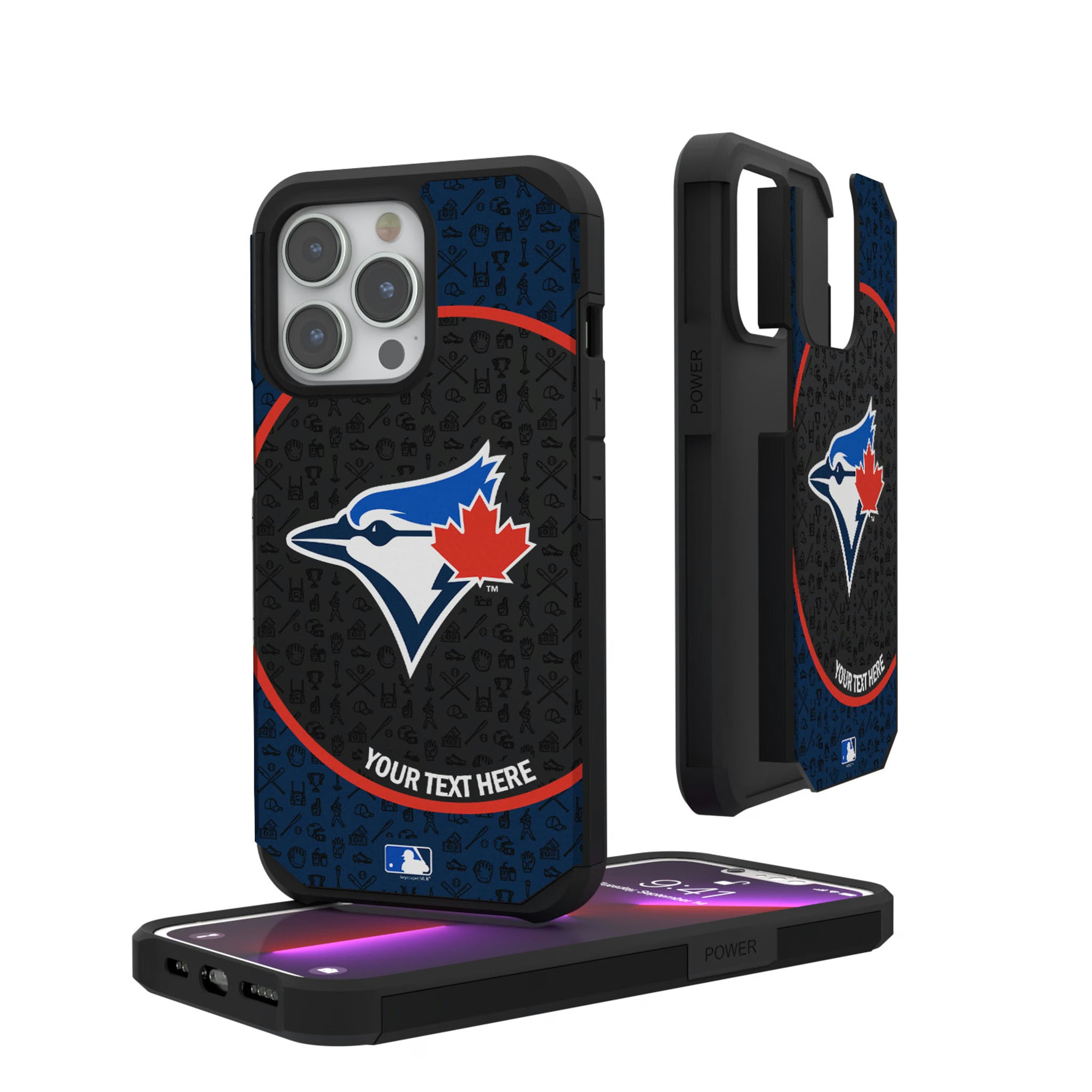 Toronto Blue Jays Personalized Circle iPhone Rugged Phone Case for Apple iPhone