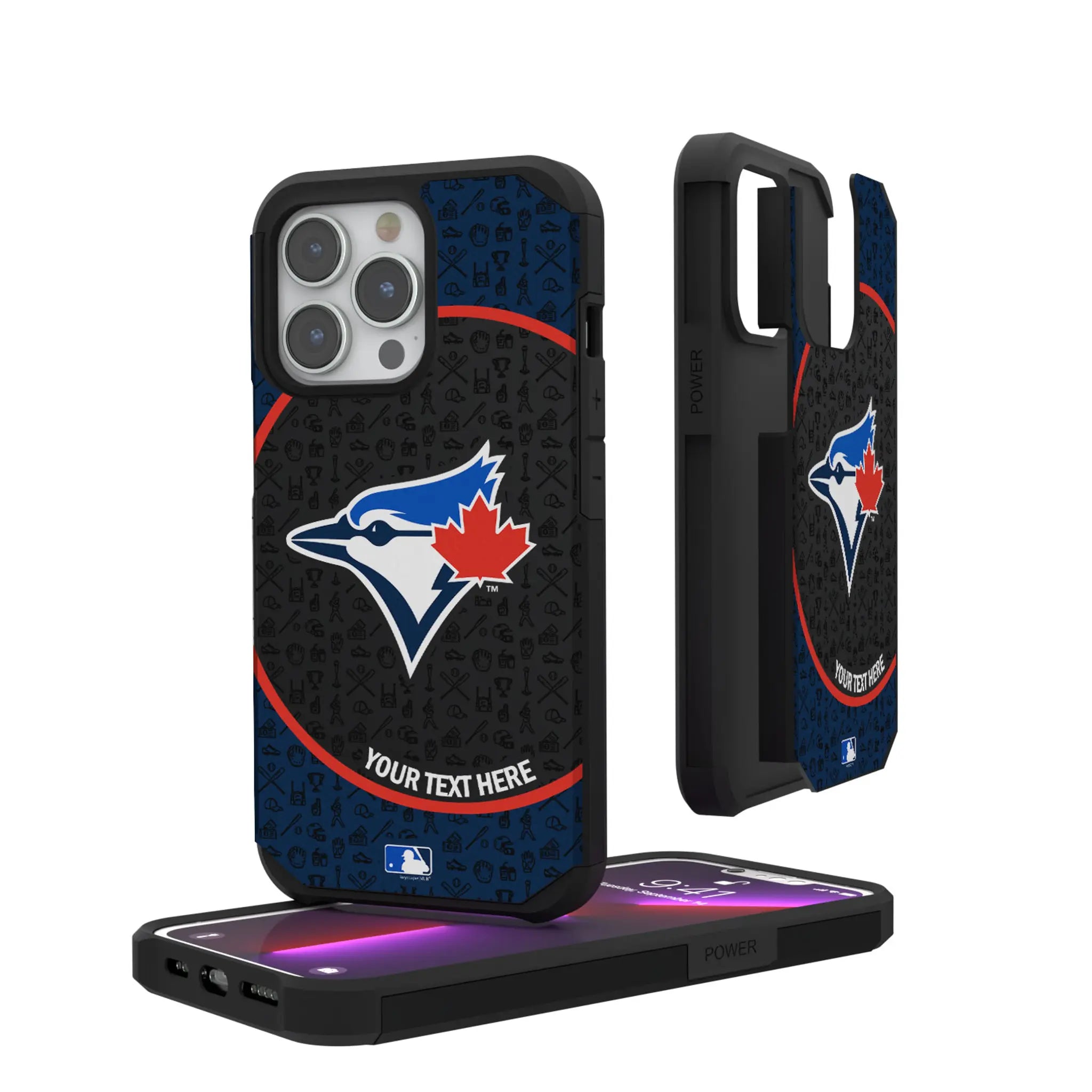 Toronto Blue Jays Personalized Circle iPhone Rugged Phone Case for Apple iPhone