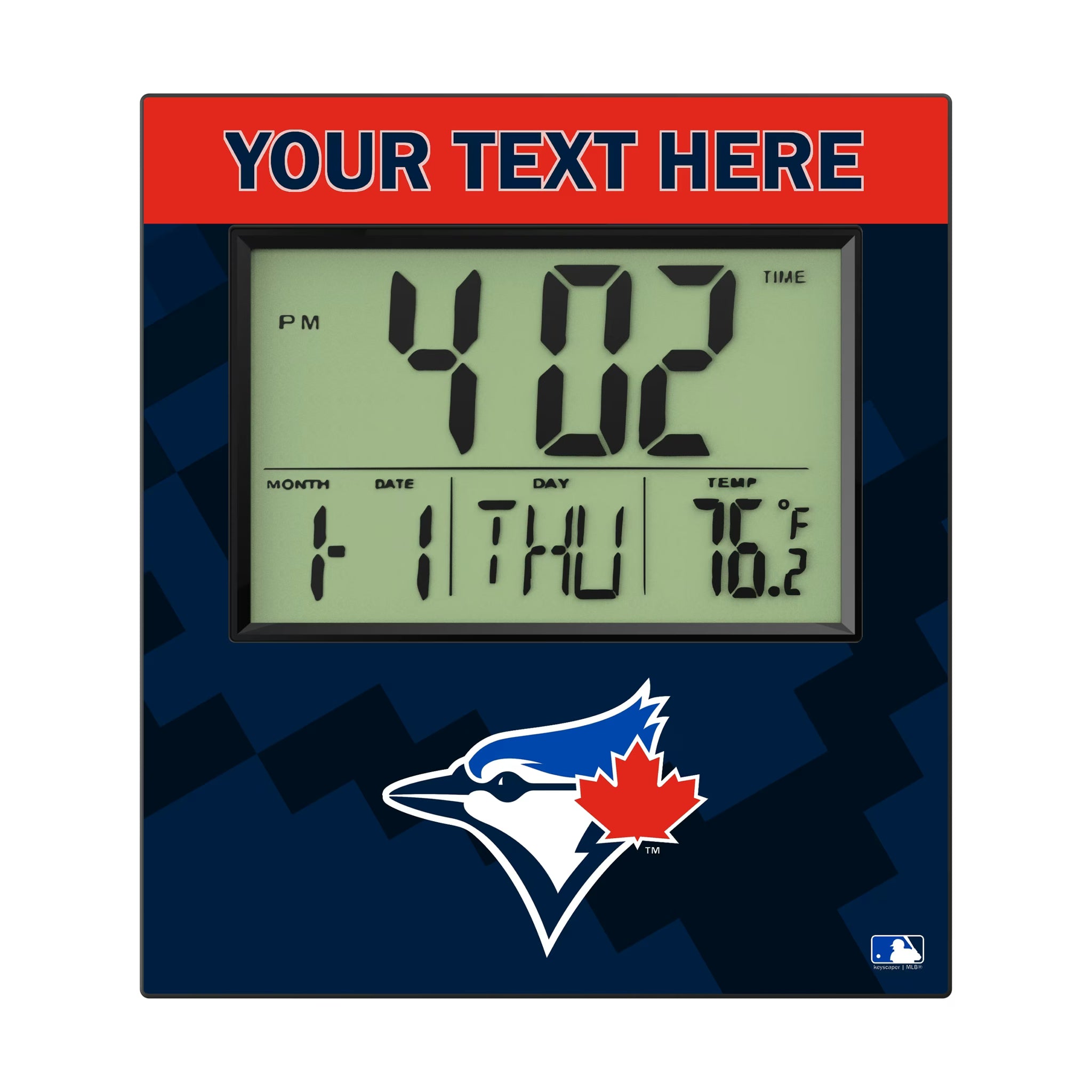 Toronto Blue Jays Personalized Color Block Wall Clock