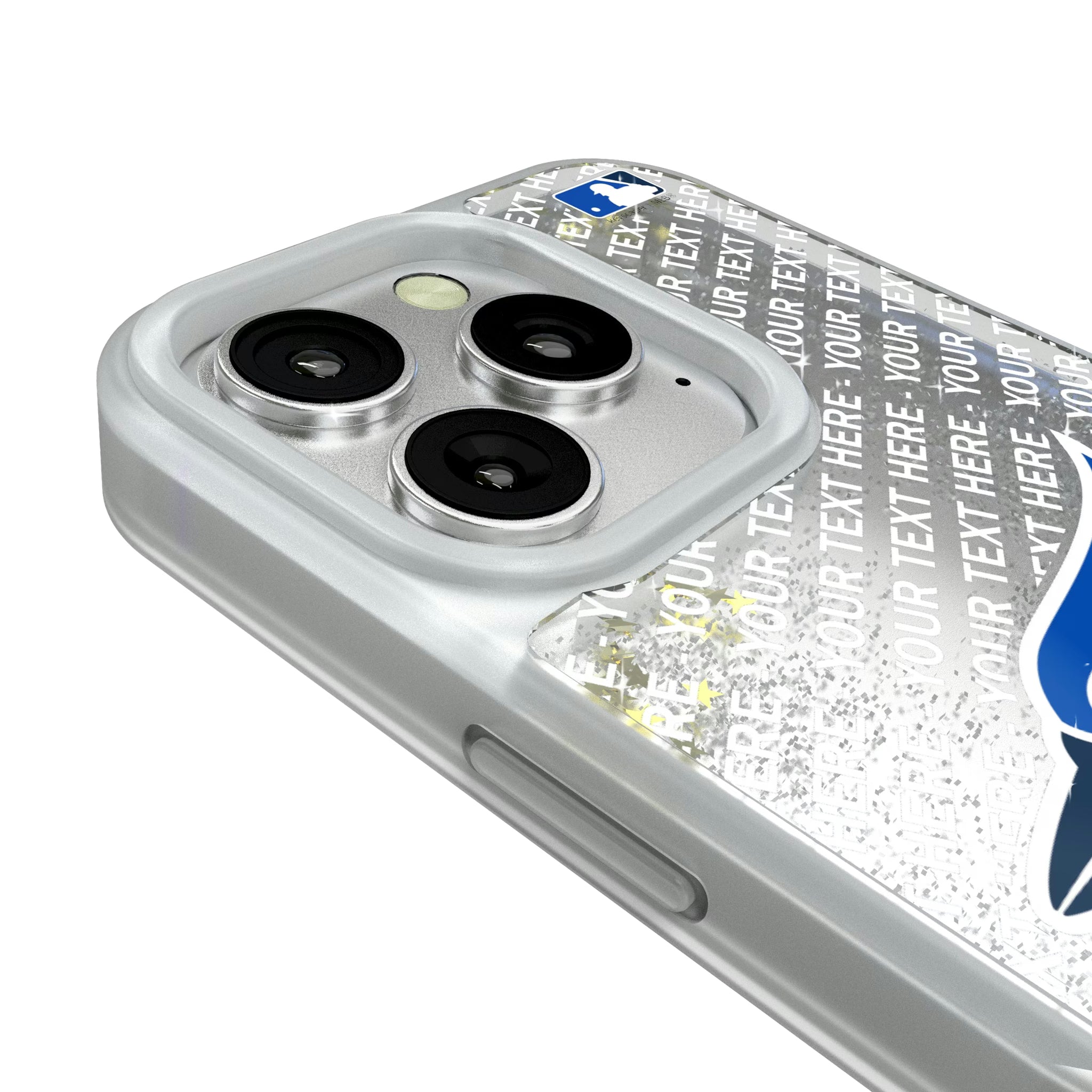 Toronto Blue Jays Personalized EndZone Plus iPhone Glitter Phone Case for Apple iPhone - Detail#Device_iPhone 16 Pro