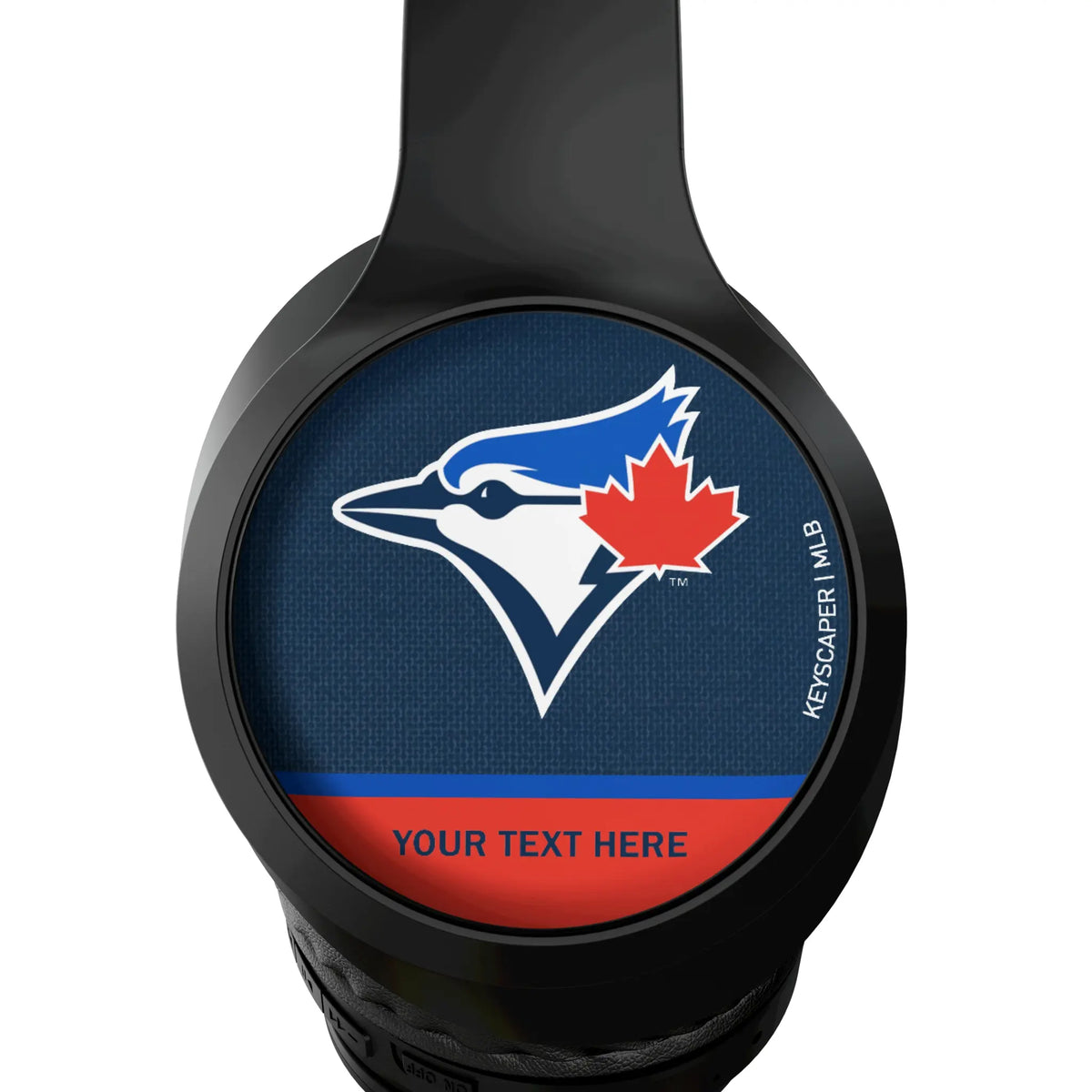 Toronto Blue Jays Personalized Endzone Solid Wireless Over-Ear Headphones With Case - Detail