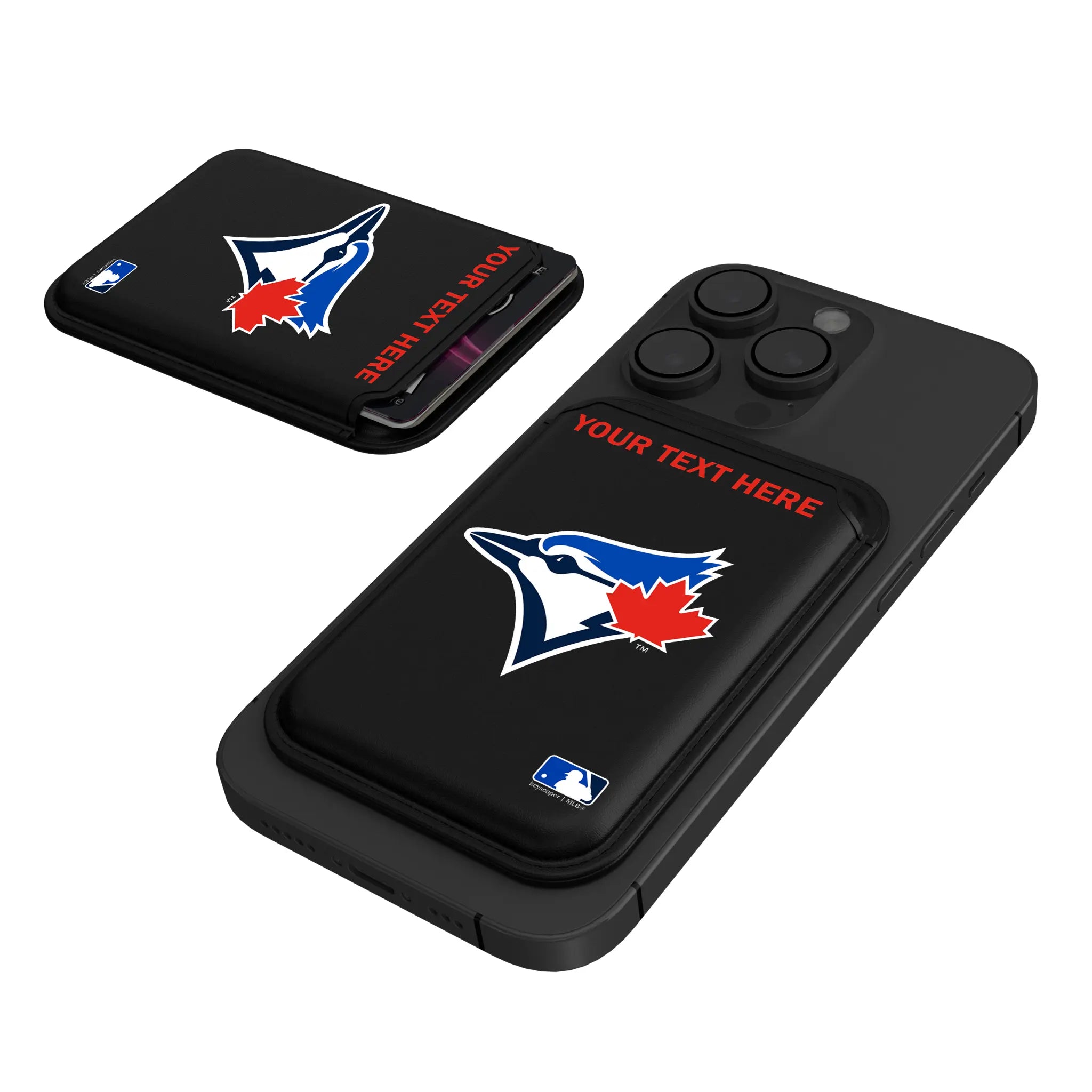 Toronto Blue Jays Personalized Insignia Black Magnetic Credit Card Wallet