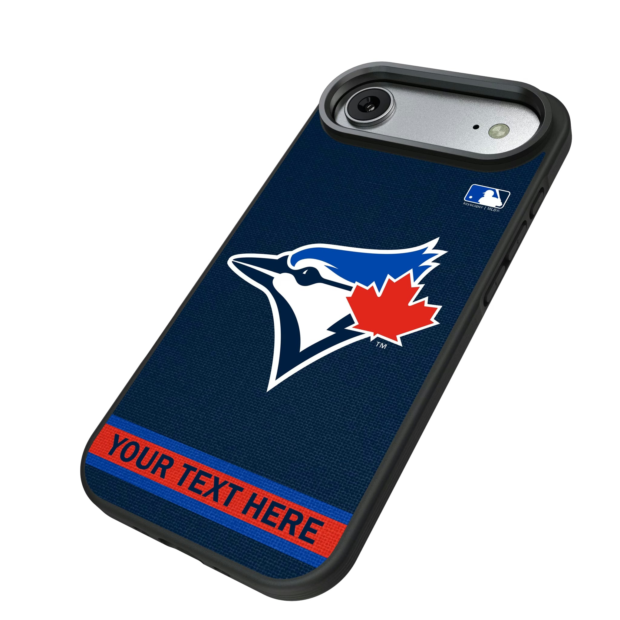 Toronto Blue Jays Personalized Stripe iPhone Bump Phone Case for Apple iPhone - Isometric View#Device_iPhone Air