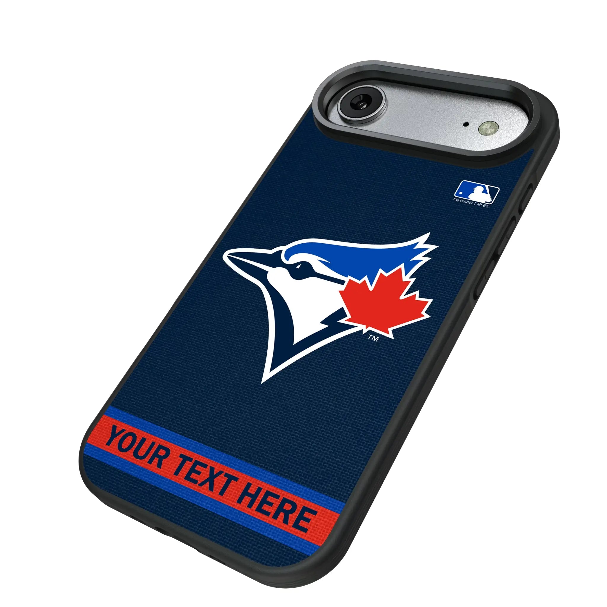Toronto Blue Jays Personalized Stripe iPhone Bump Phone Case for Apple iPhone - Isometric View#Device_iPhone Air