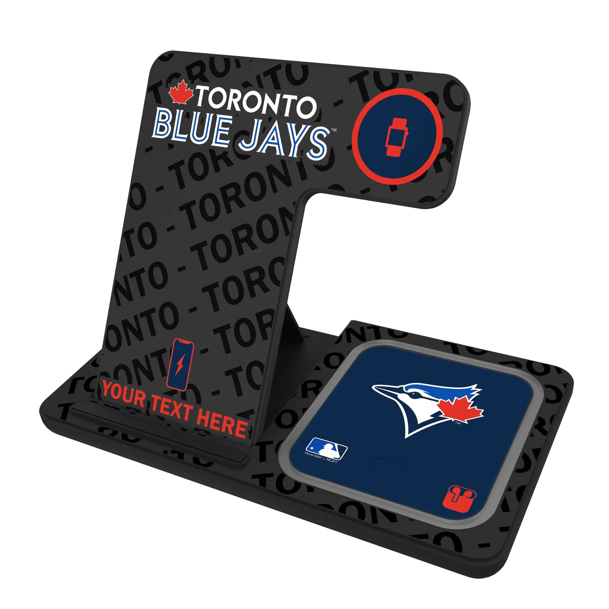 Toronto Blue Jays Personalized Tilt 3 in 1 Charging Station