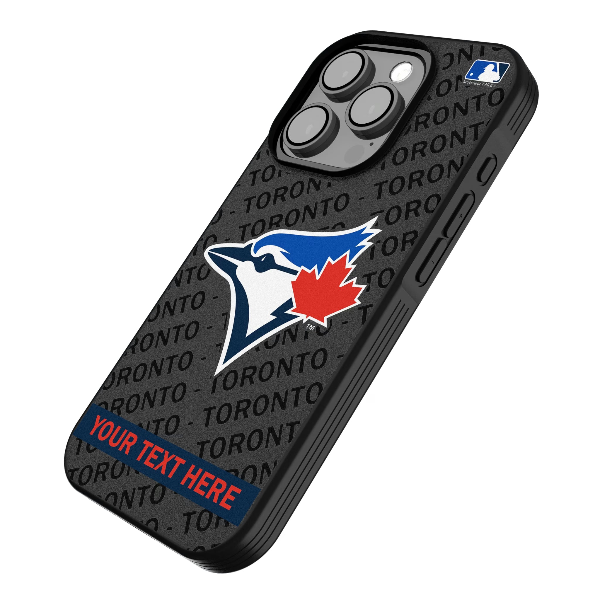 Toronto Blue Jays Personalized Tilt iPhone Bump Phone Case for Apple iPhone - Isometric View