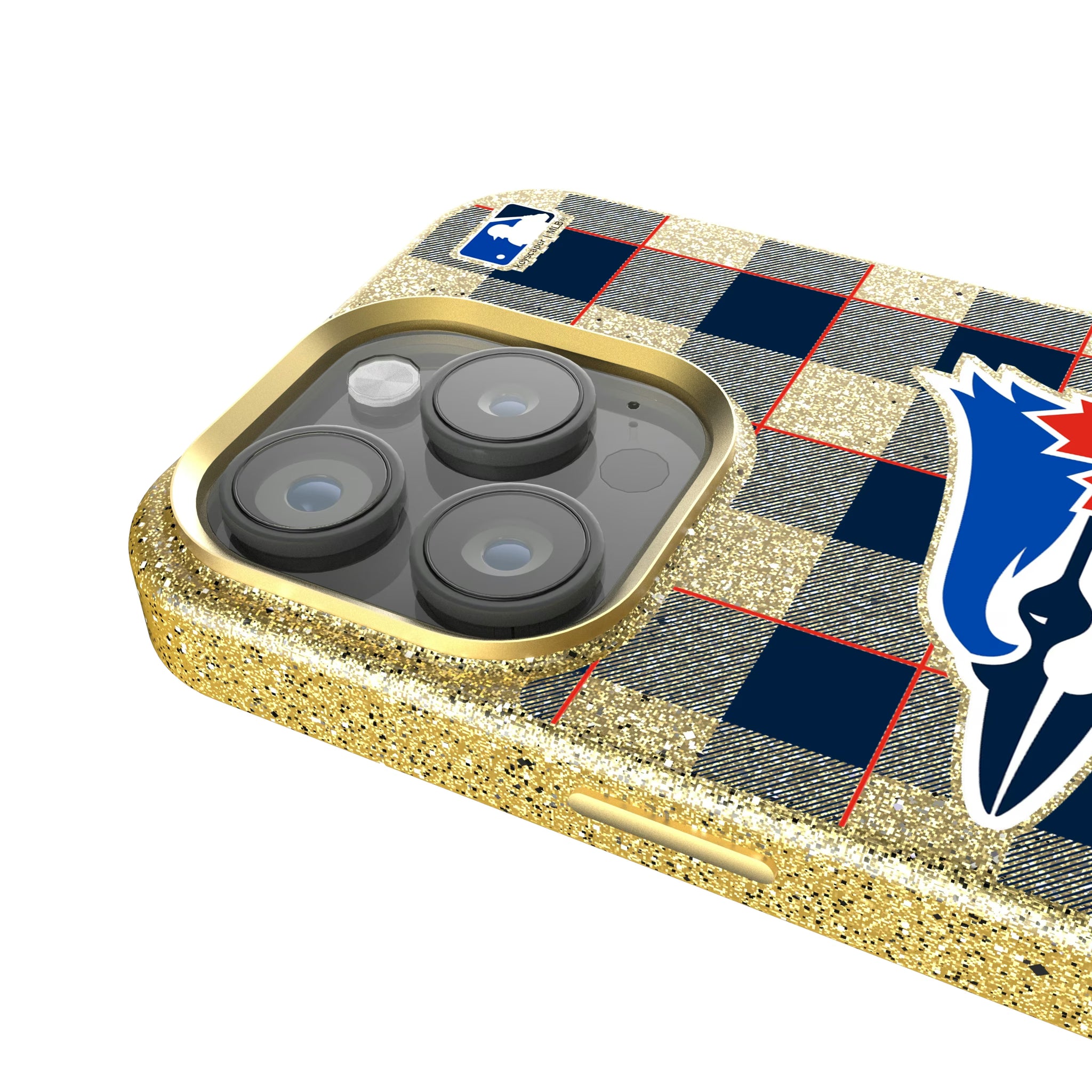 Toronto Blue Jays Plaid iPhone Bling Phone Case for Apple iPhone - Detail