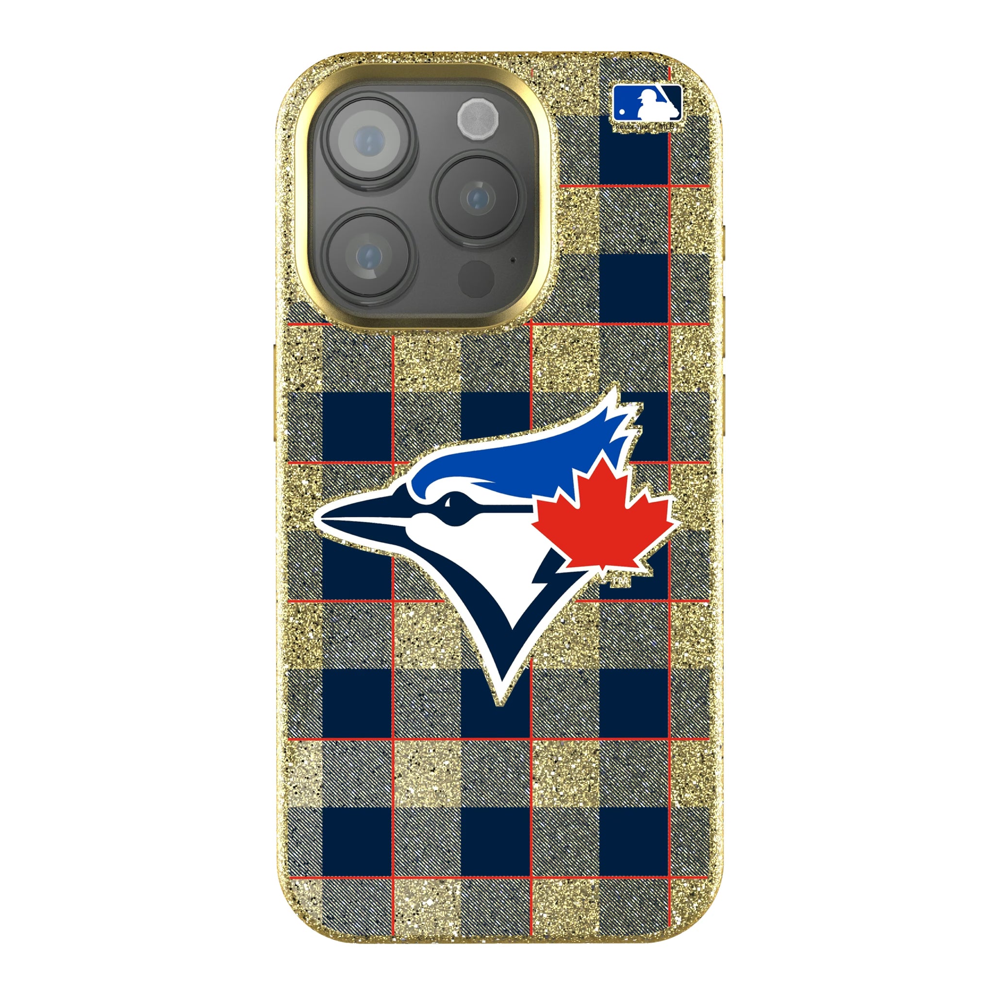 Toronto Blue Jays Plaid iPhone Bling Phone Case for Apple iPhone