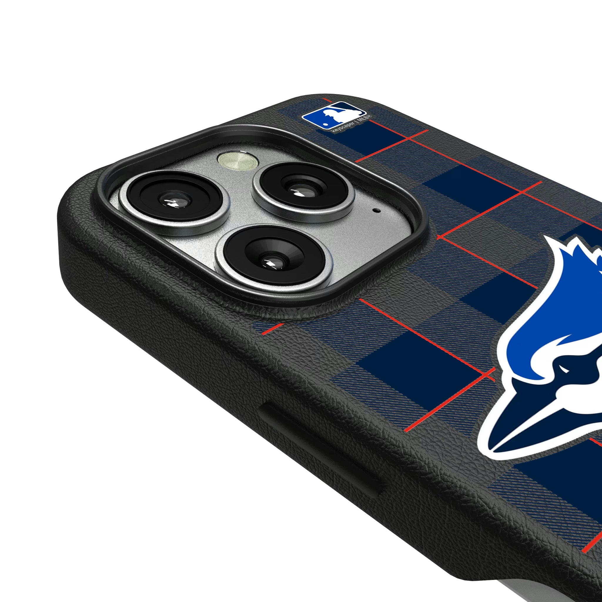 Toronto Blue Jays Plaid iPhone MagSafe Compatible Phone Case for Apple iPhone - Detail