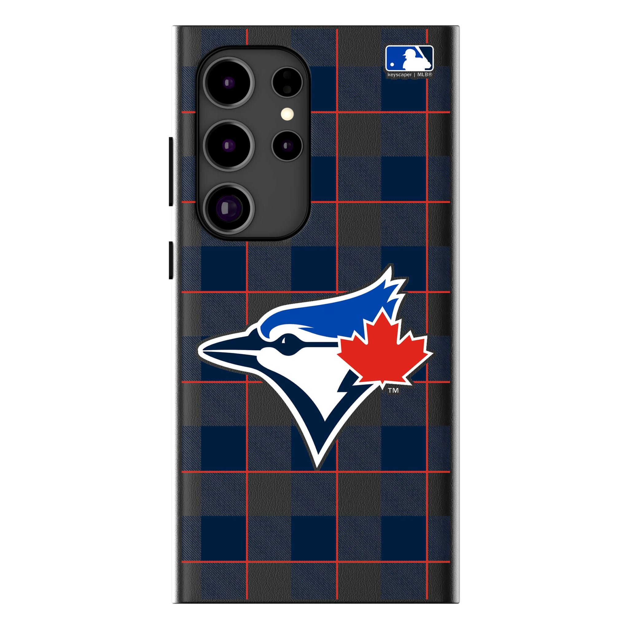 Toronto Blue Jays Plaid Galaxy MagSafe Compatible Phone Case for Samsung Galaxy