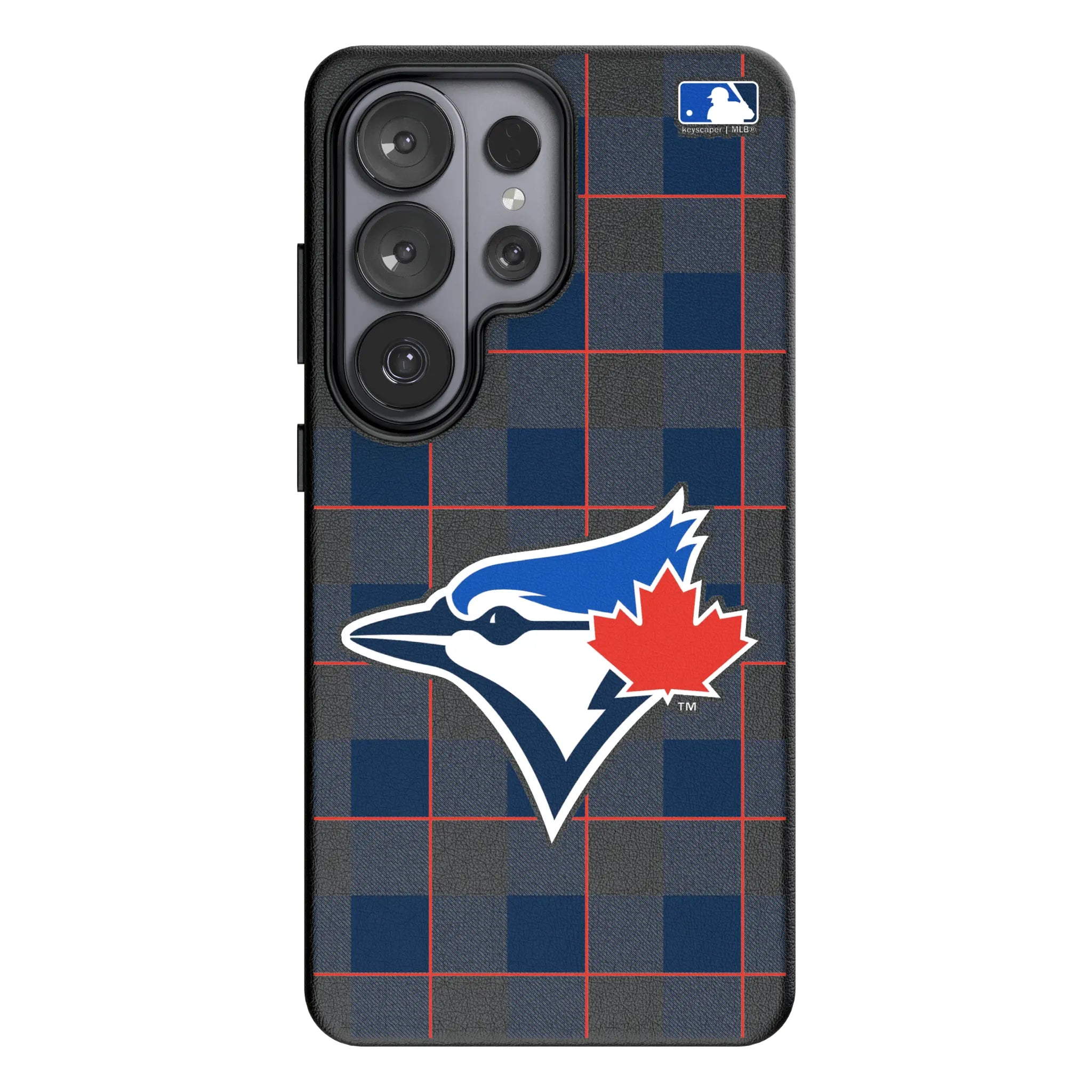 Toronto Blue Jays Plaid Galaxy MagSafe Compatible Phone Case for Samsung Galaxy#Device_Galaxy S26 Ultra
