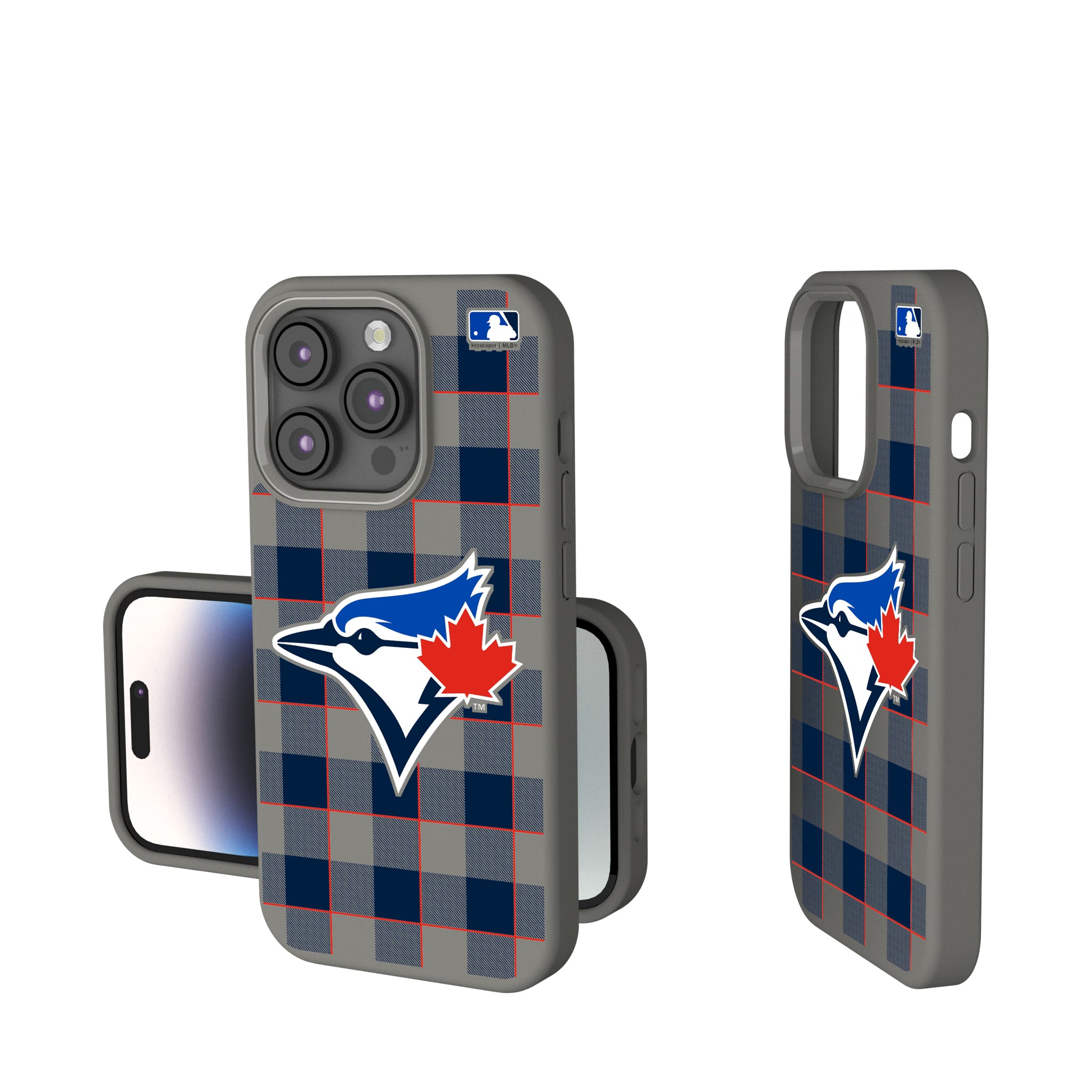 Toronto Blue Jays Plaid iPhone Soft Touch Phone Case for Apple iPhone
