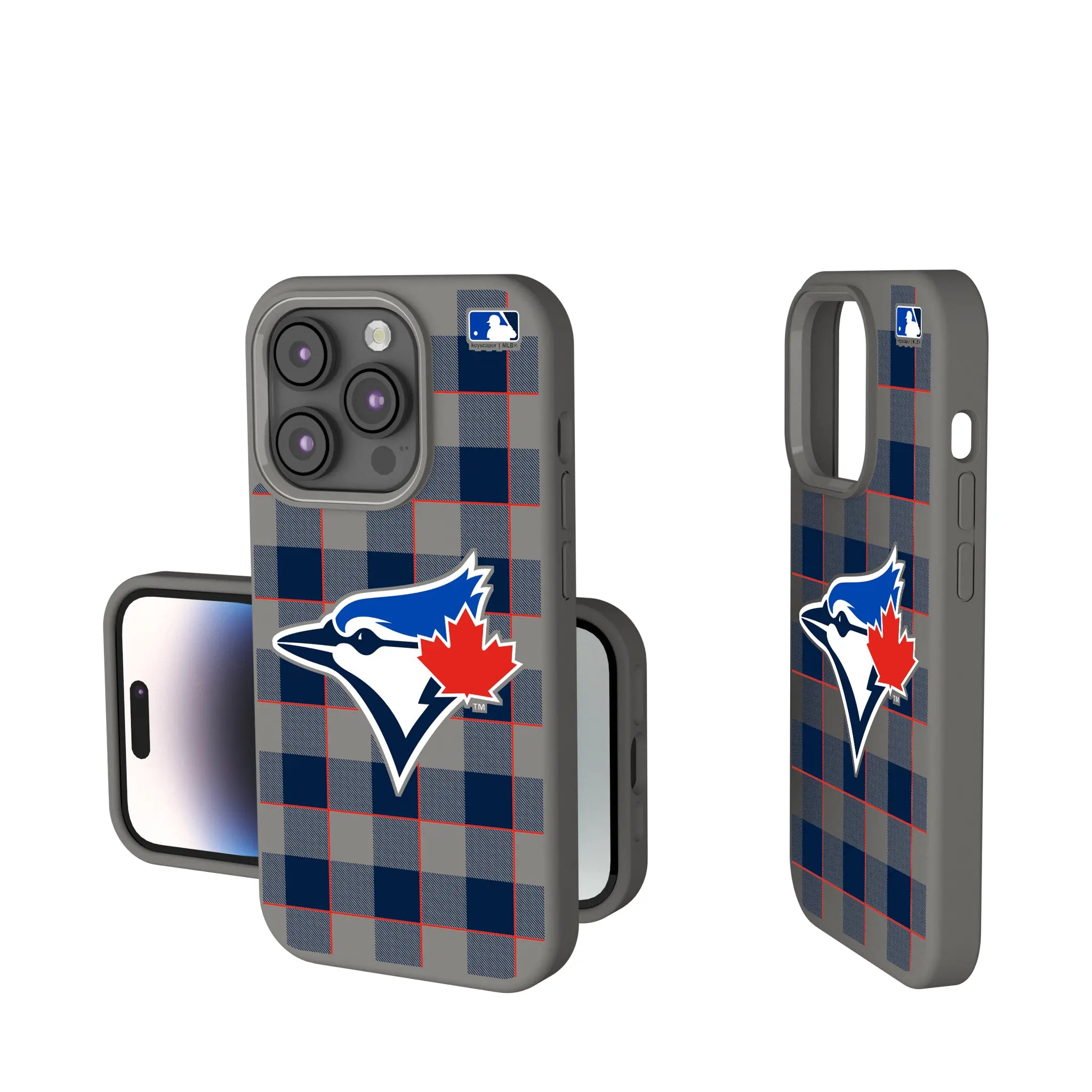 Toronto Blue Jays Plaid iPhone Soft Touch Phone Case for Apple iPhone