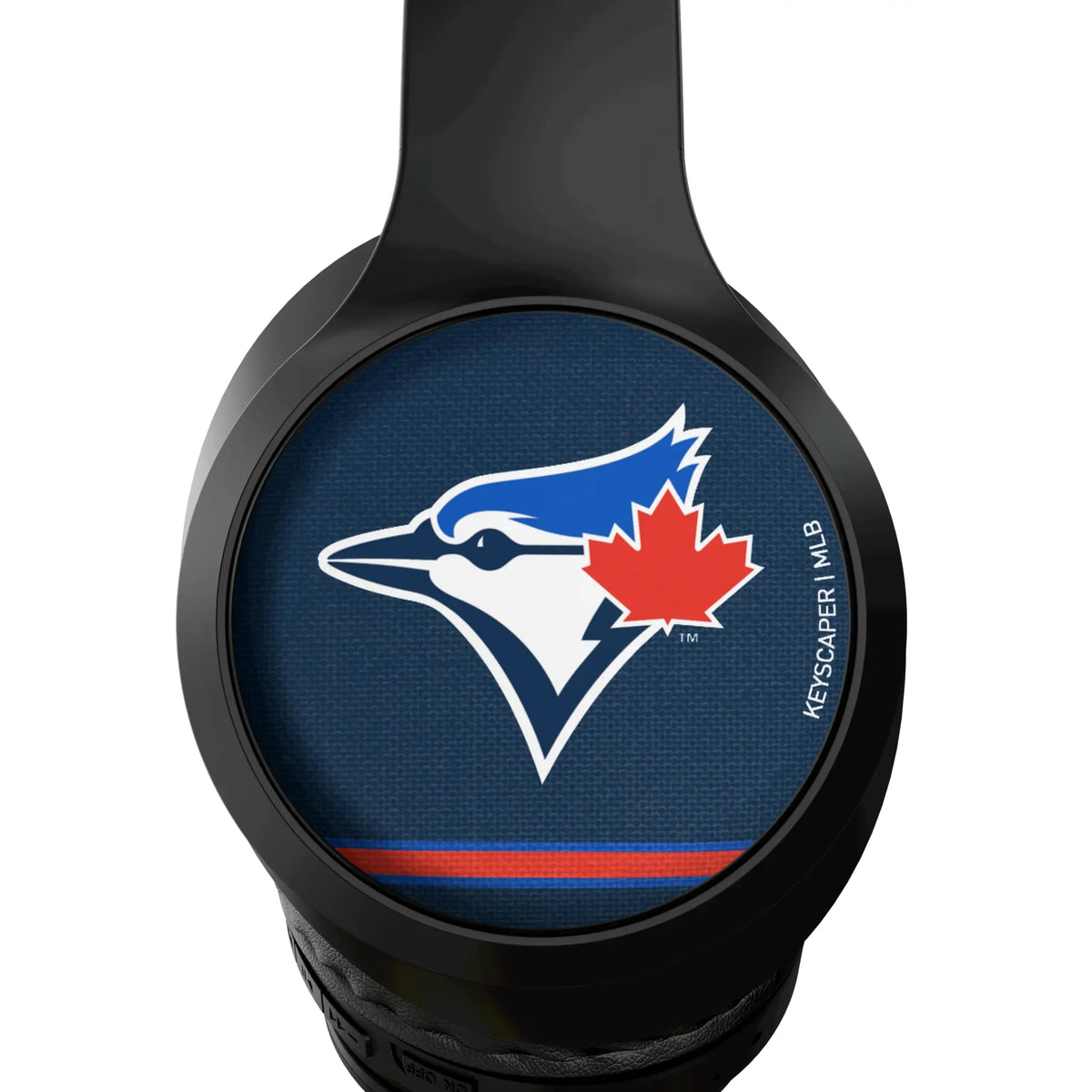 Toronto Blue Jays Stripe Wireless Over-Ear Headphones With Case - Detail