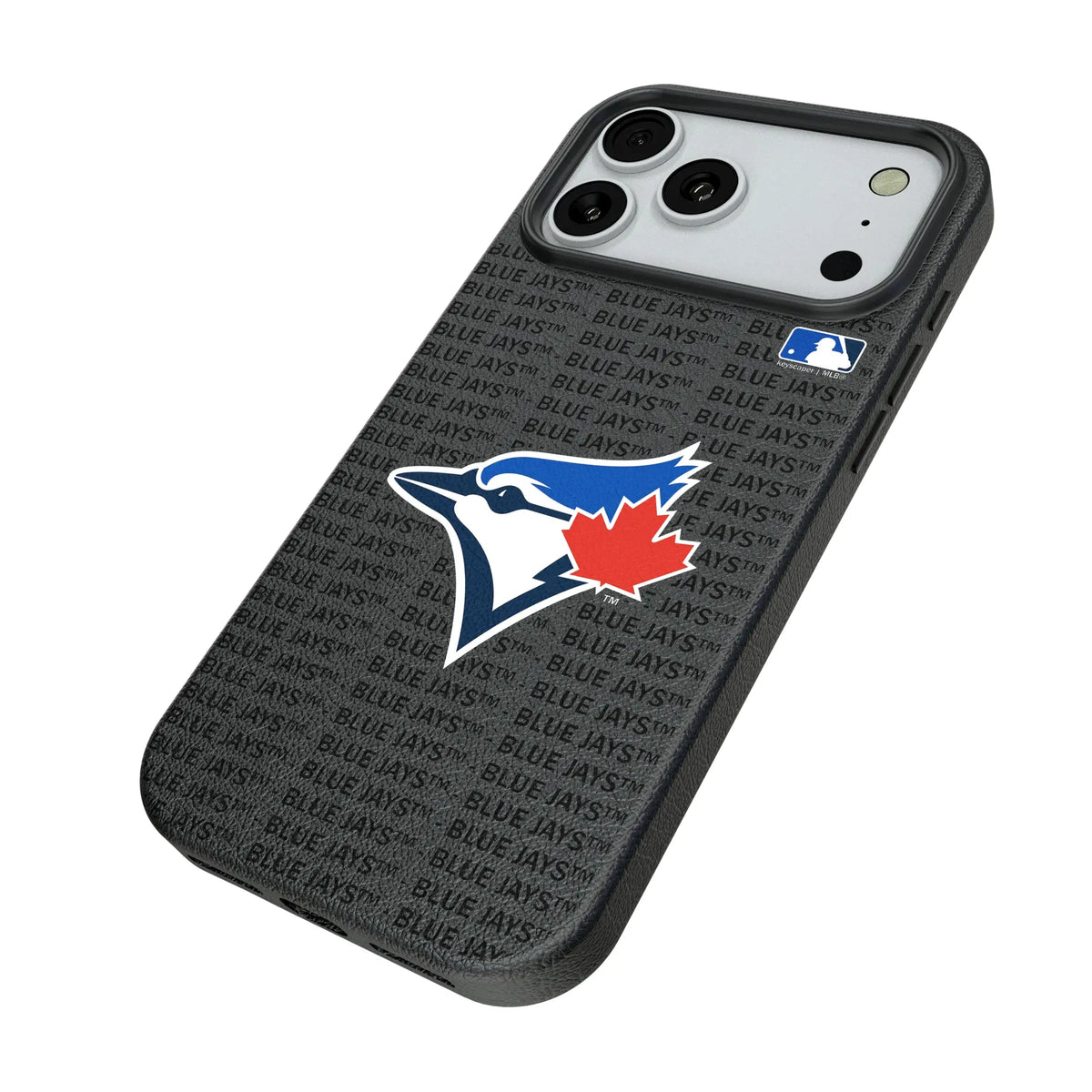 Toronto Blue Jays Text Backdrop iPhone MagSafe Compatible Phone Case for Apple iPhone - Isometric View#Device_iPhone 18 Pro Max