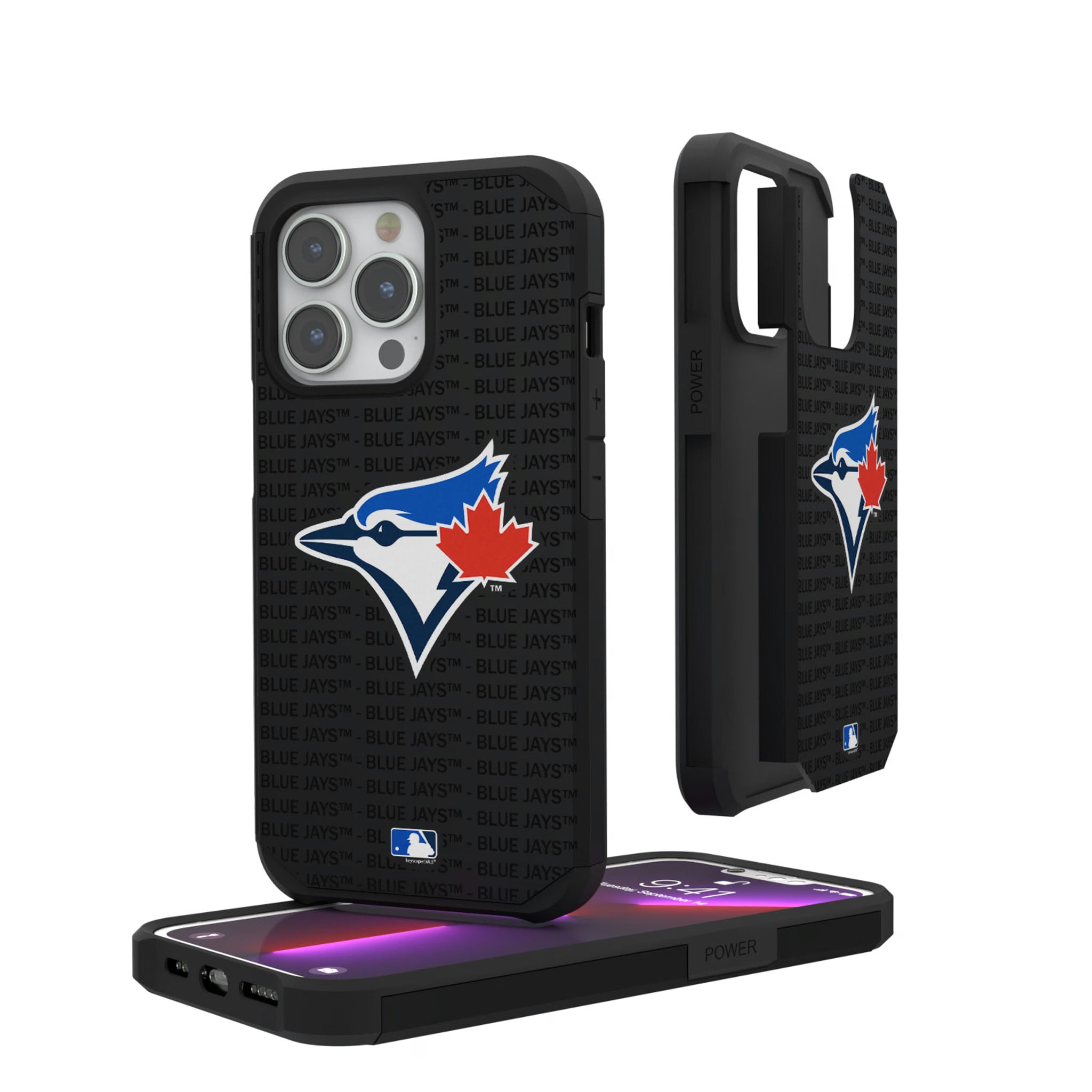 Toronto Blue Jays Text Backdrop iPhone Rugged Phone Case for Apple iPhone
