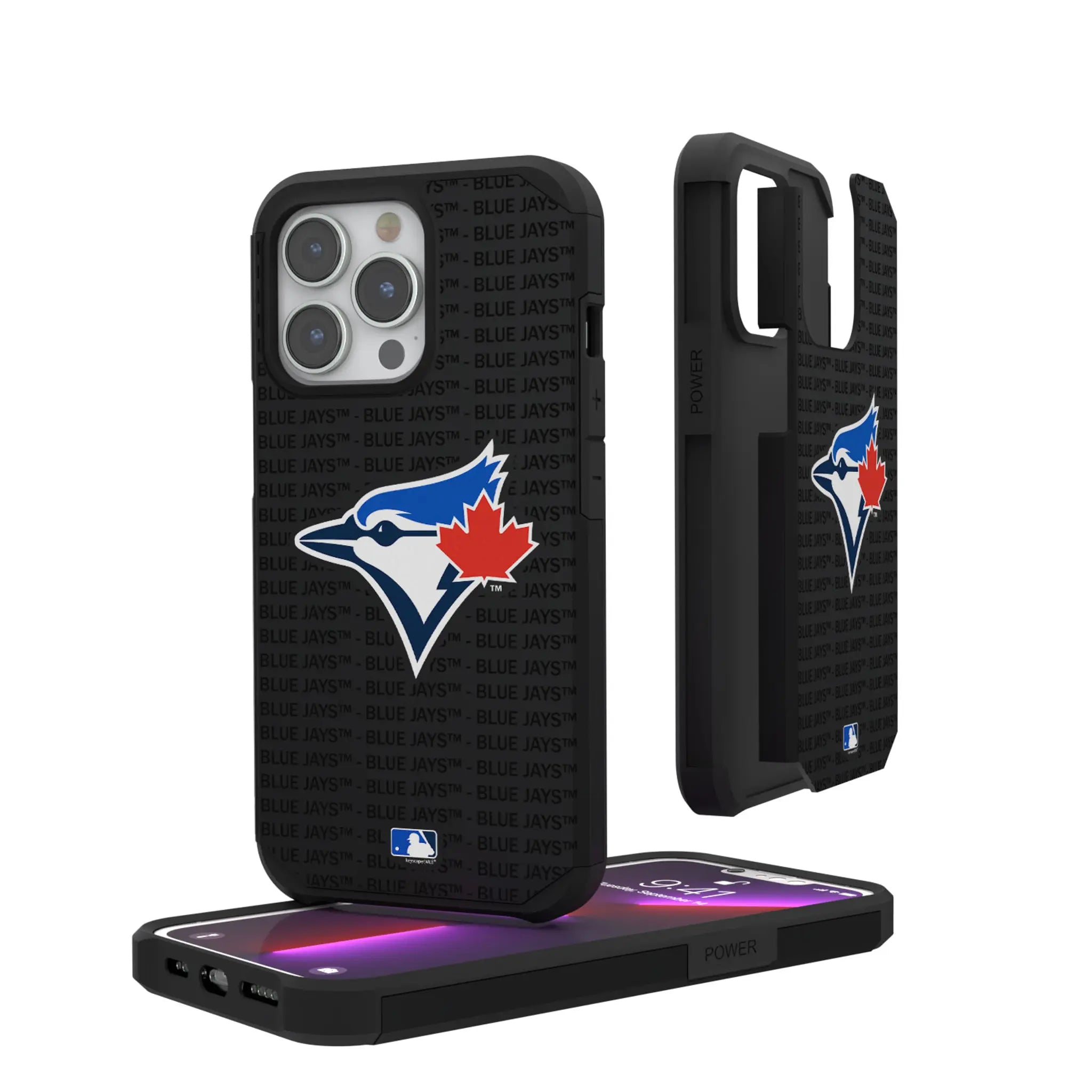 Toronto Blue Jays Text Backdrop iPhone Rugged Phone Case for Apple iPhone