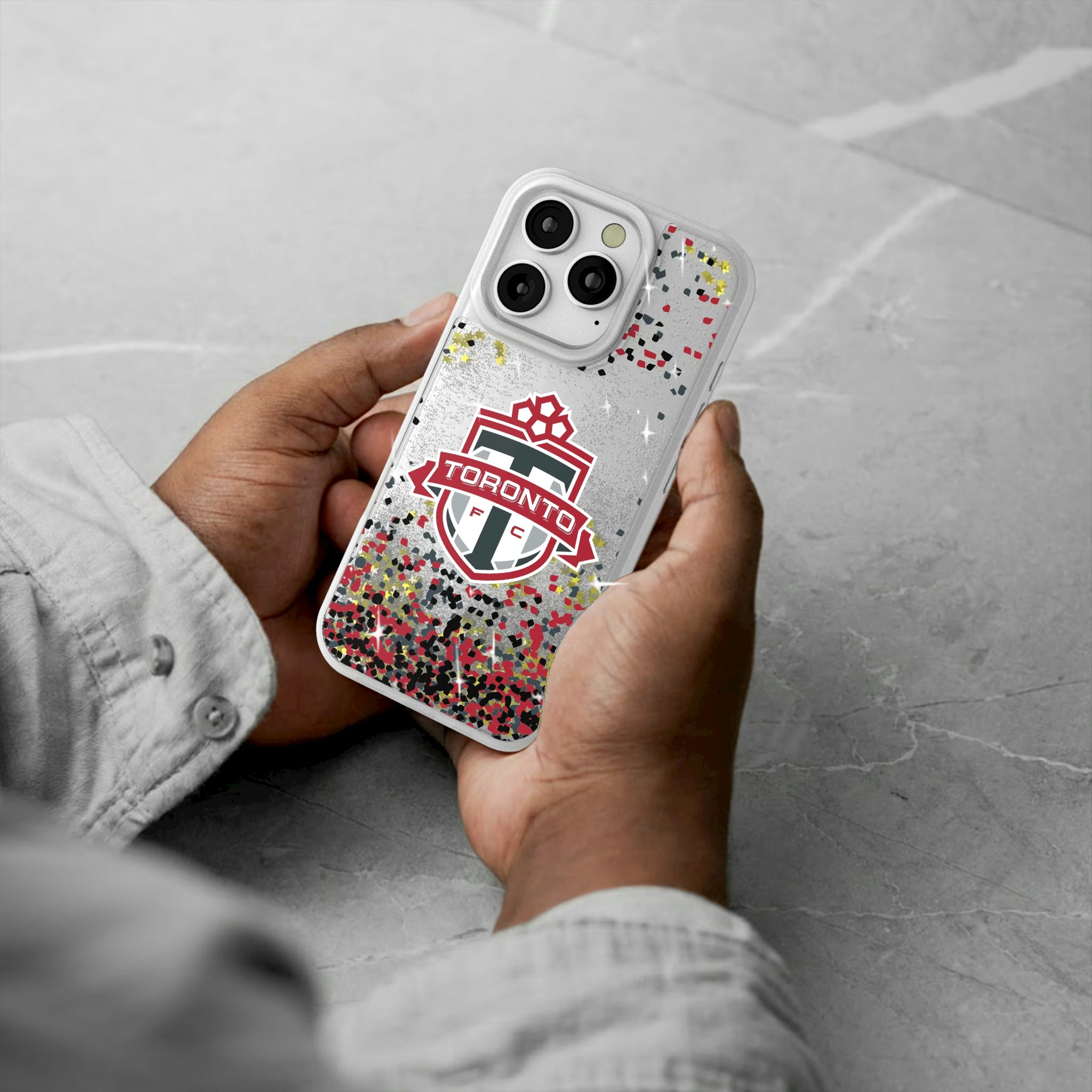 Toronto FC Confetti iPhone Glitter Phone Case for Apple iPhone - Lifestyle#Device_iPhone 16 Pro