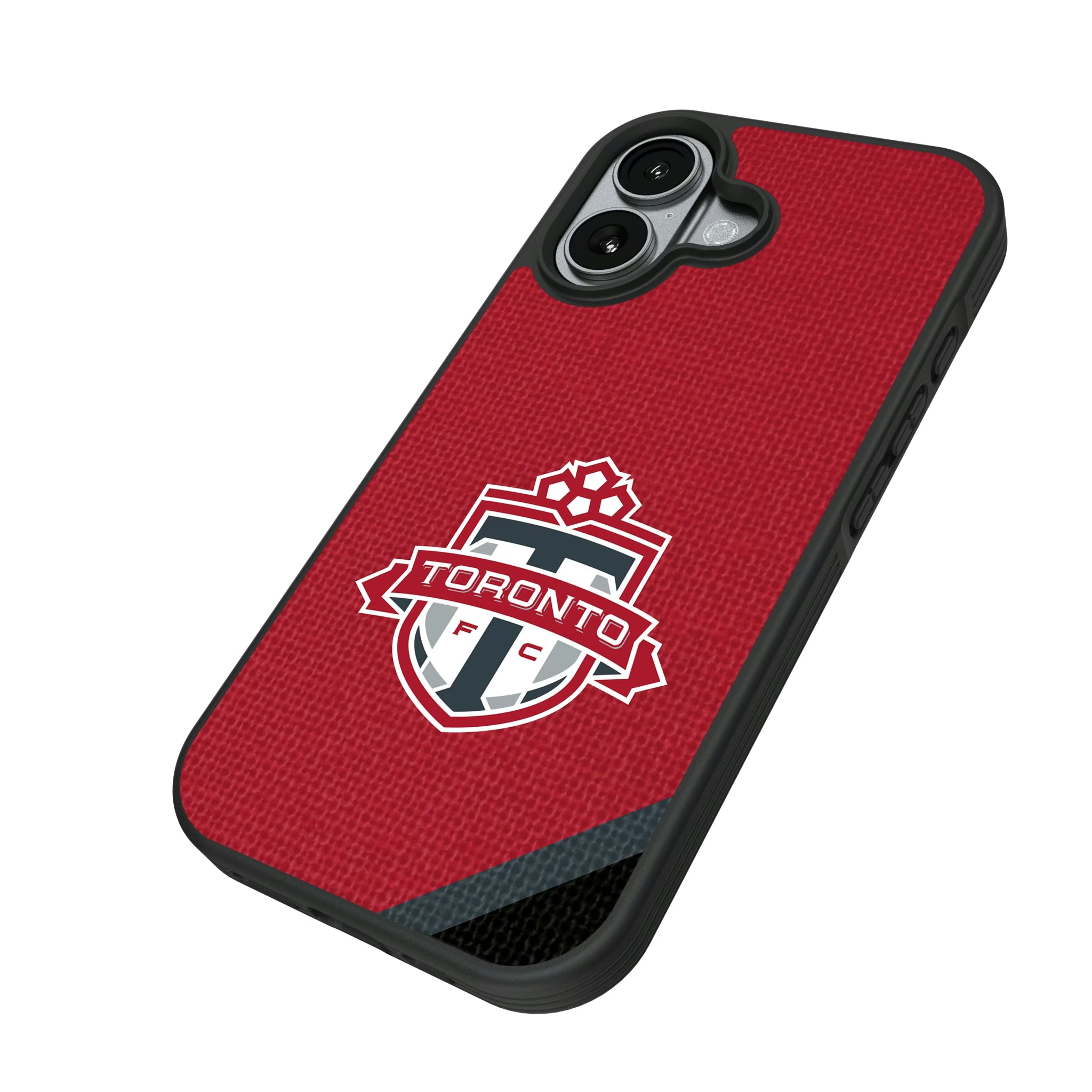 Toronto FC Diagonal Stripe iPhone Bump Phone Case for Apple iPhone - Isometric View#Device_iPhone 17