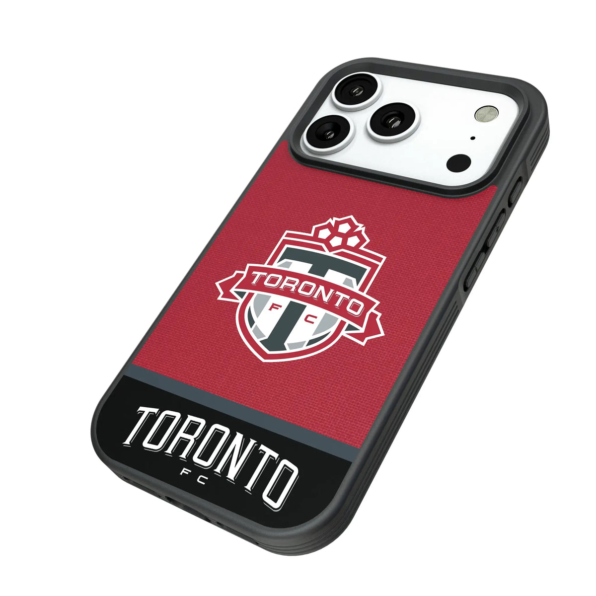 Toronto FC Endzone Solid iPhone Bump Phone Case for Apple iPhone - Isometric View#Device_iPhone 18 Pro