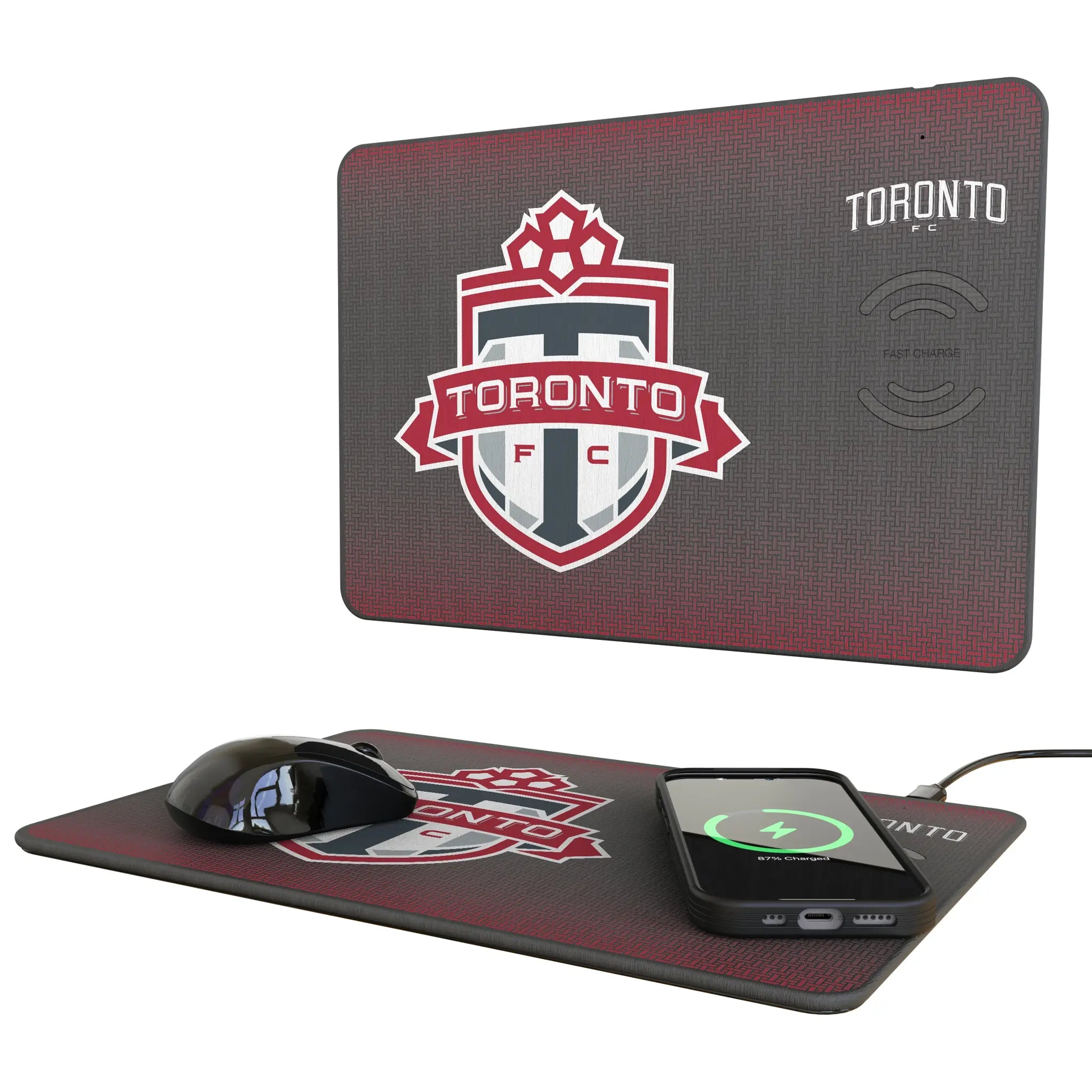 Toronto FC Linen 15-Watt Wireless Charger and Mouse Pad