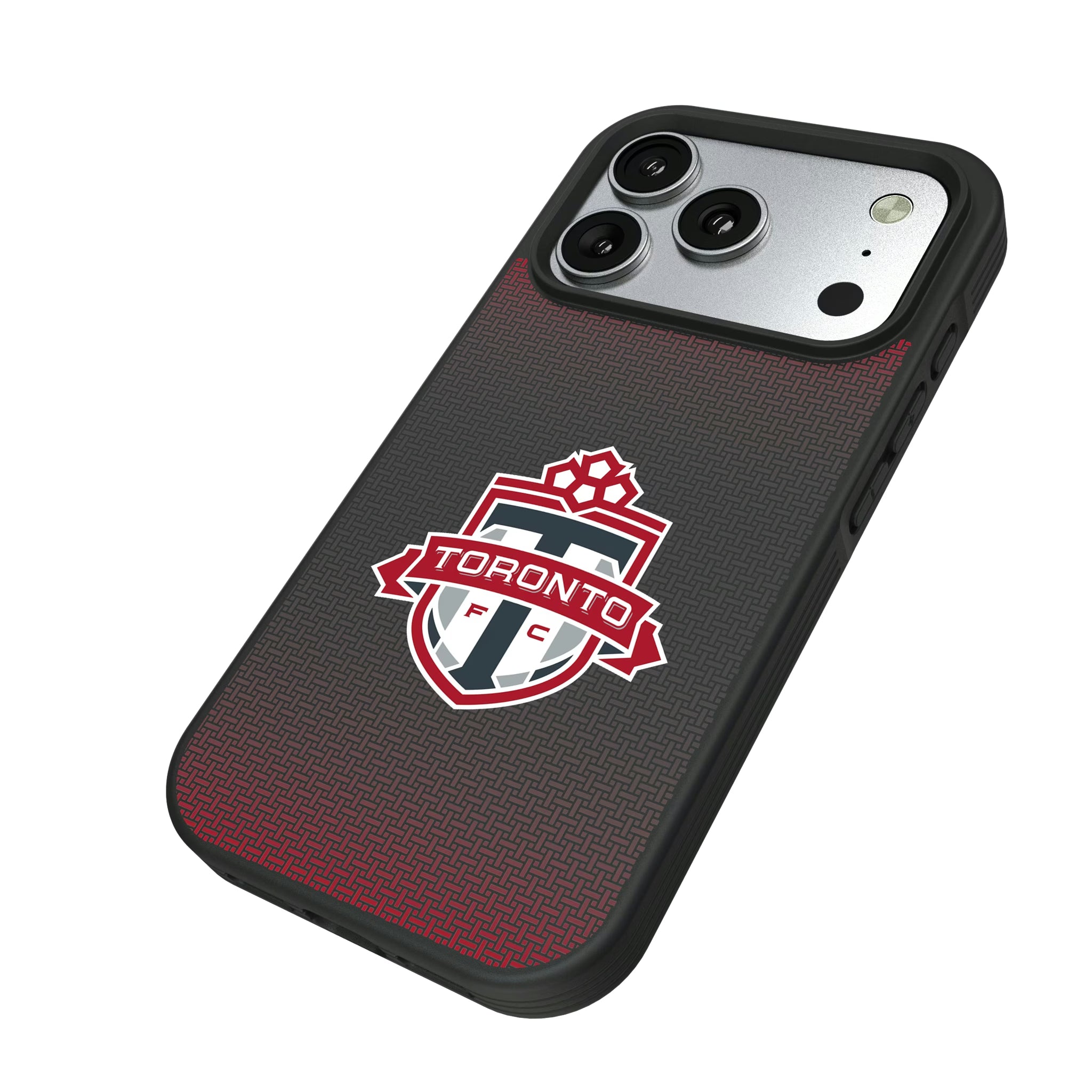Toronto FC Linen iPhone Bump Phone Case for Apple iPhone - Isometric View#Device_iPhone 17 Pro