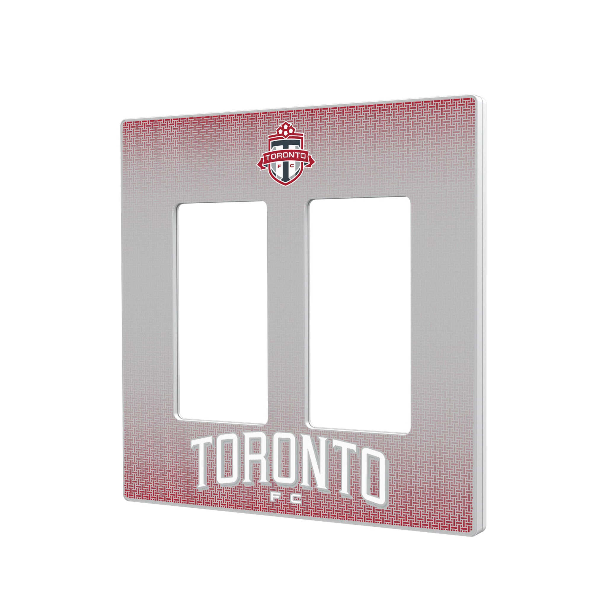 Toronto FC Linen Hidden-Screw Light Switch Plate#Style_Double Rocker