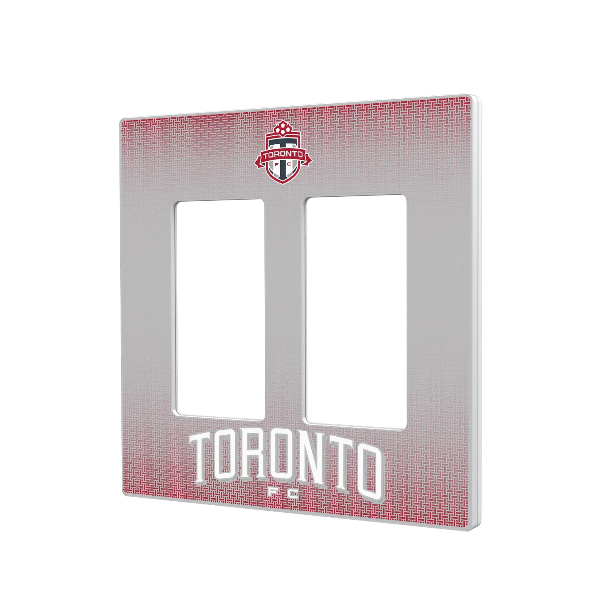 Toronto FC Linen Hidden-Screw Light Switch Plate#Style_Double Rocker