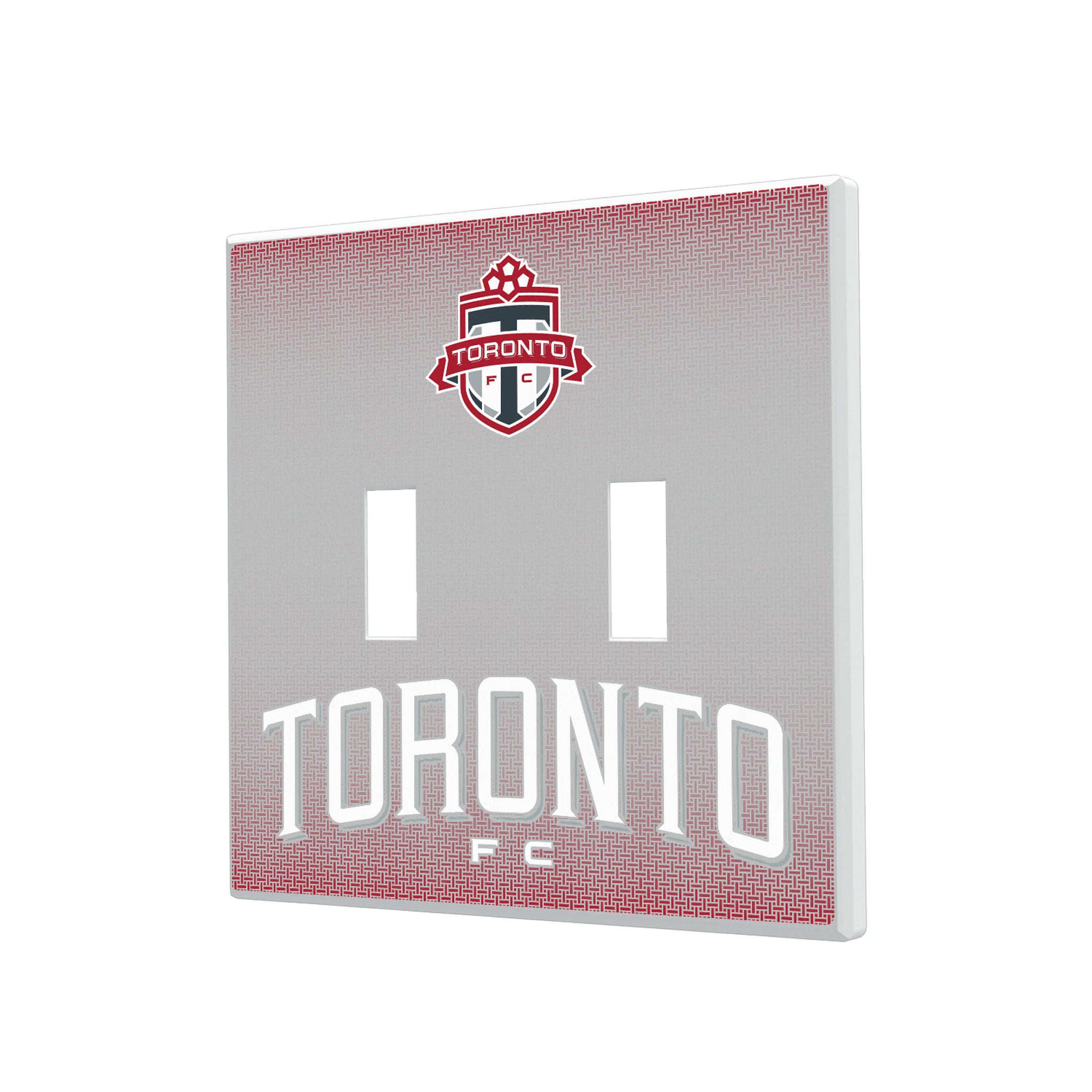Toronto FC Linen Hidden-Screw Light Switch Plate#Style_Double Toggle