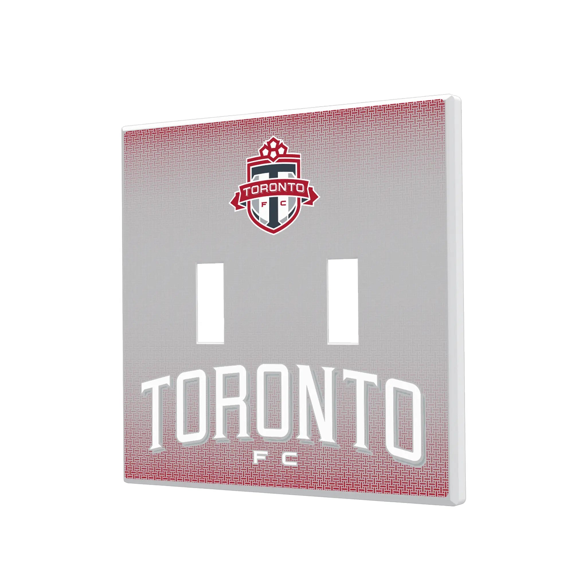 Toronto FC Linen Hidden-Screw Light Switch Plate#Style_Double Toggle