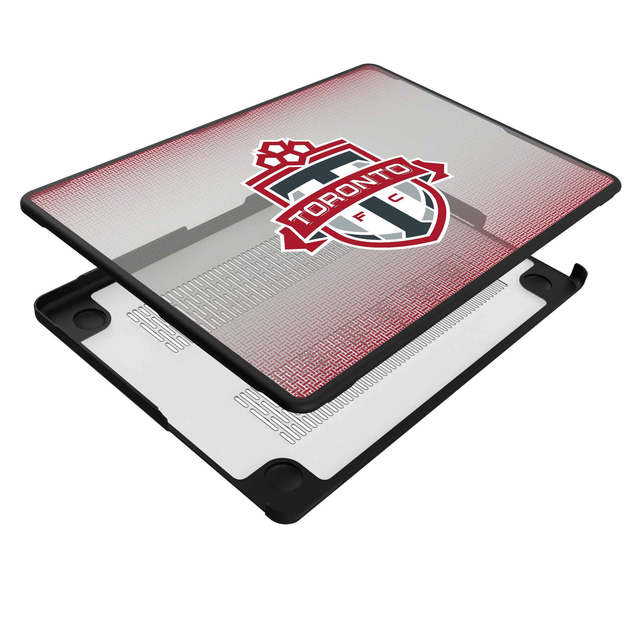 Toronto FC Linen MacBook Laptop Case for Apple MacBook - Isometric View#Device_MacBook Pro (14-inch, 2021) / MacBook Pro (14-inch, 2023) / MacBook Pro (14-inch, 2024)