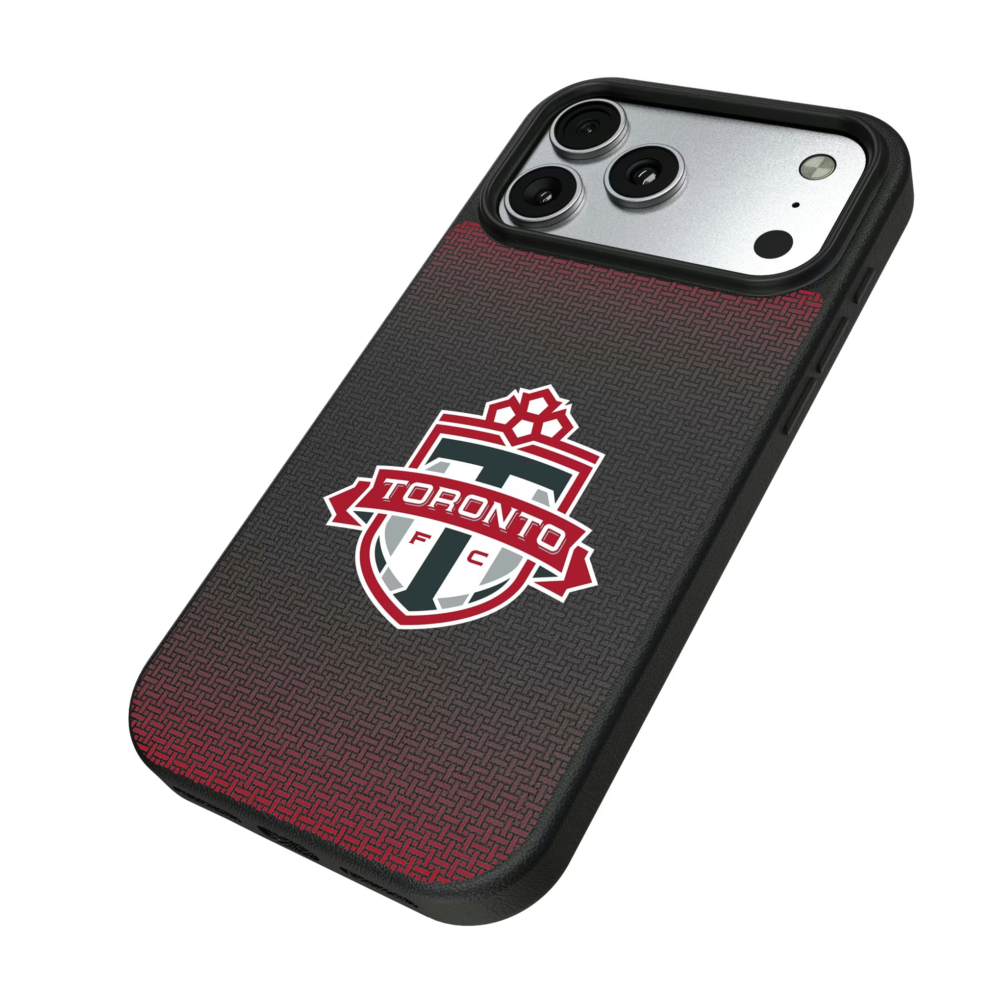 Toronto FC Linen iPhone MagSafe Compatible Phone Case for Apple iPhone - Isometric View#Device_iPhone 17 Pro Max