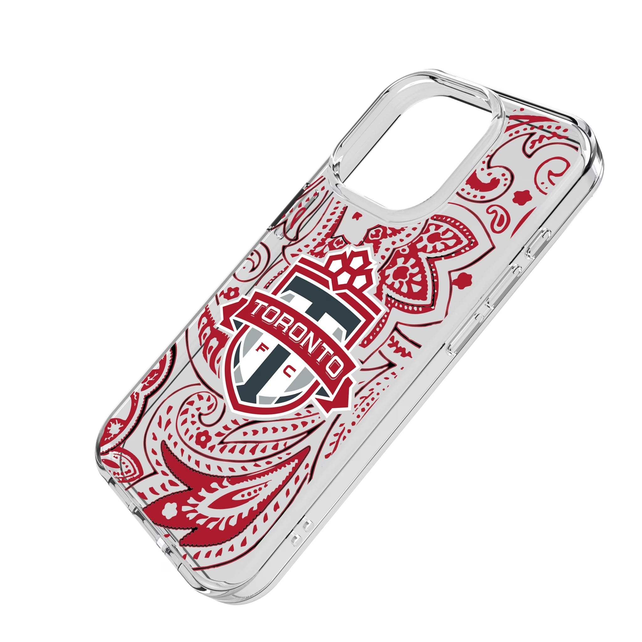 Toronto FC Paisley iPhone Clear Phone Case for Apple iPhone - Isometric View