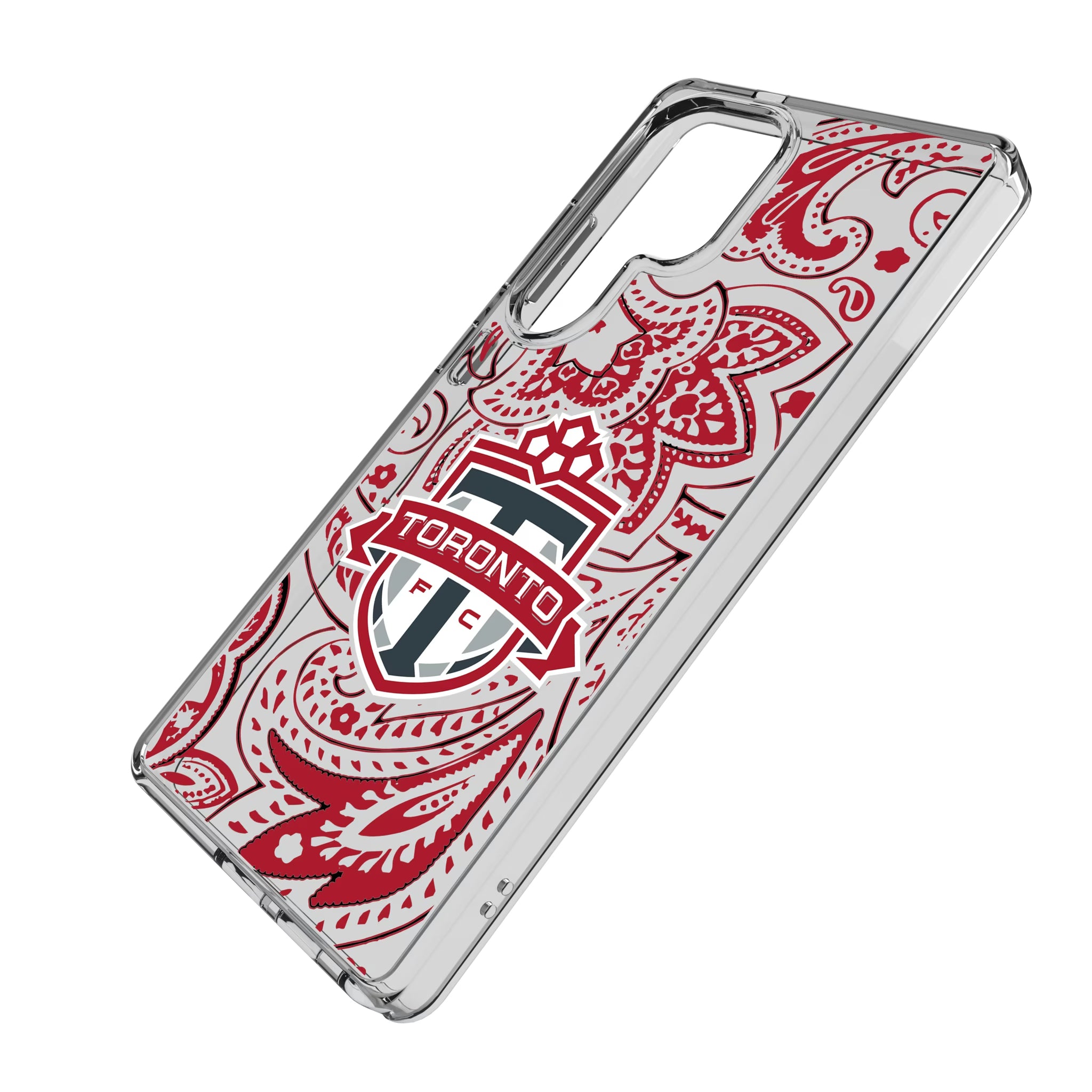 Toronto FC Paisley Galaxy Clear Phone Case for Samsung Galaxy - Isometric View
